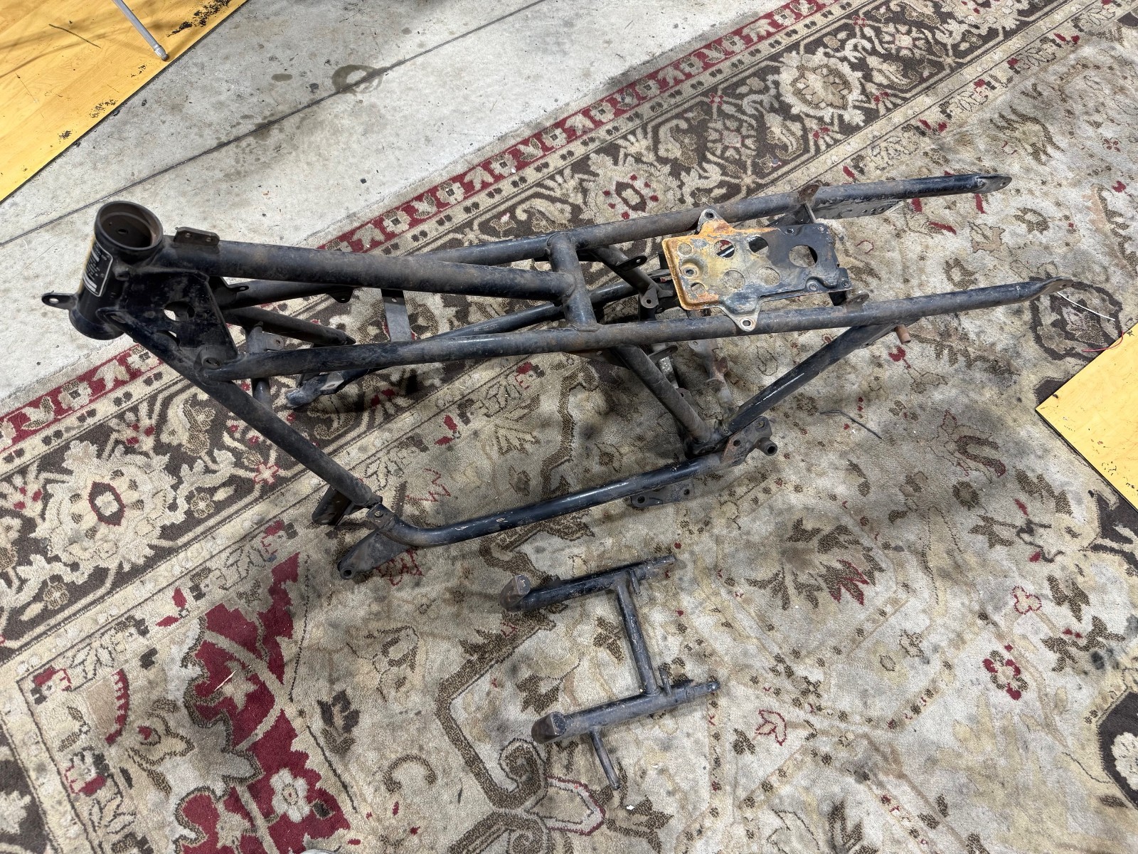 1973 Moto Guzzi V7 Sport Frame w/ Lowers, Battery Pan & Center Stand