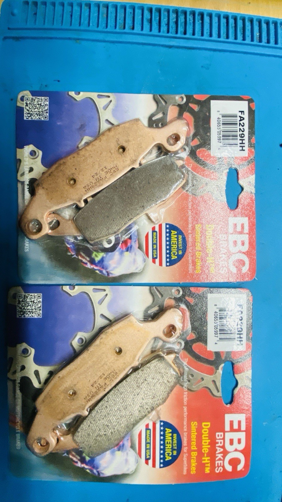 (2) Pair EBC FA229HH BRAKE PADS BRAKES PAD SET SINTERED Ninja 650 2010-2016 (2) Pair EBC FA229HH BRAKE PADS BRAKES PAD SET SINTERED Ninja 650 2010-2016