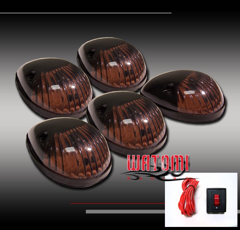 5PCS SMOKE LENS CAB ROOF MARKER LIGHT CHEVY SILVERADO SUBURBAN TAHOE TRAILBLAZER