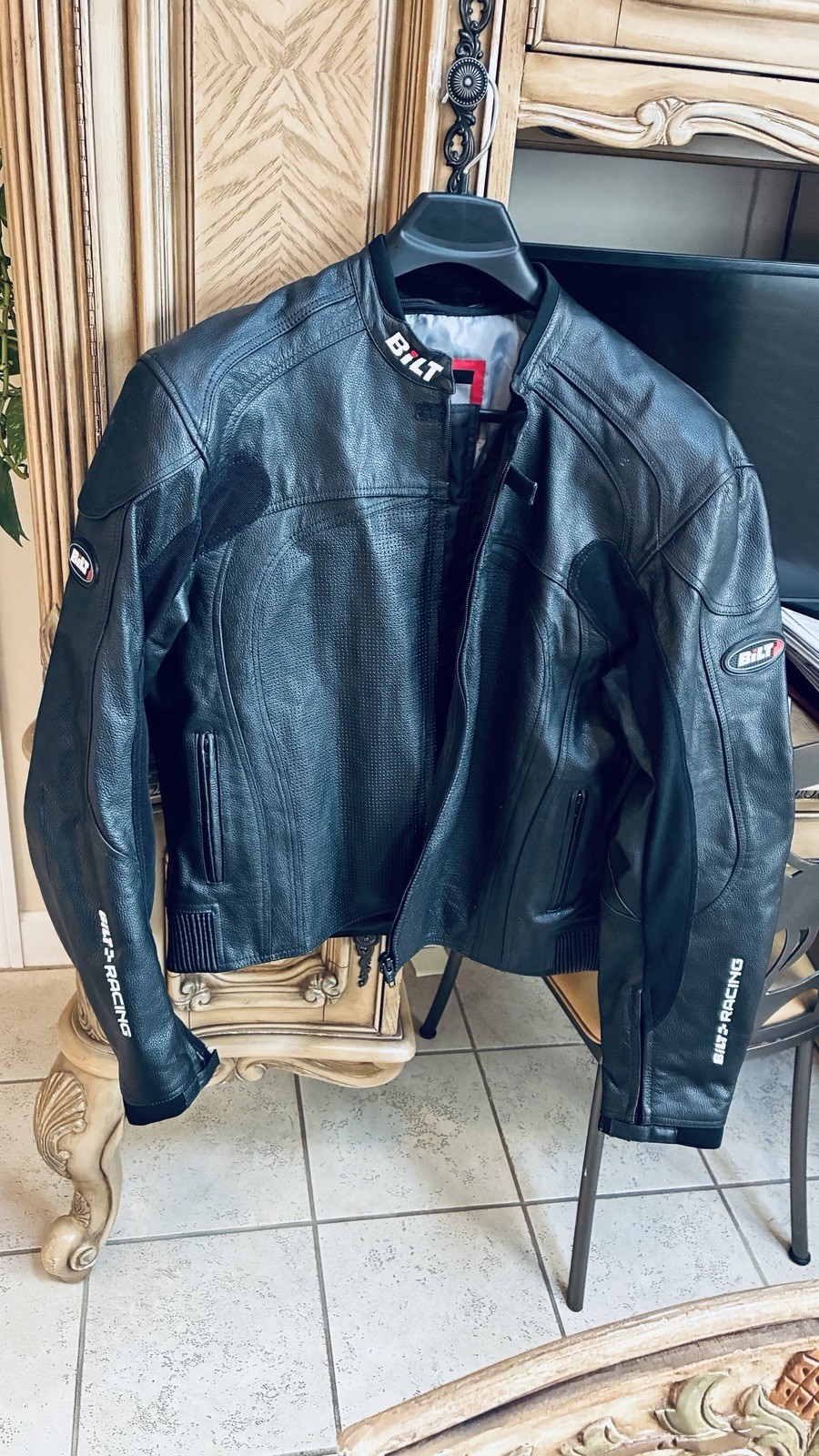 Bilt Racing motorcycle jacket Size 48, Elbow Pads, Liner - New