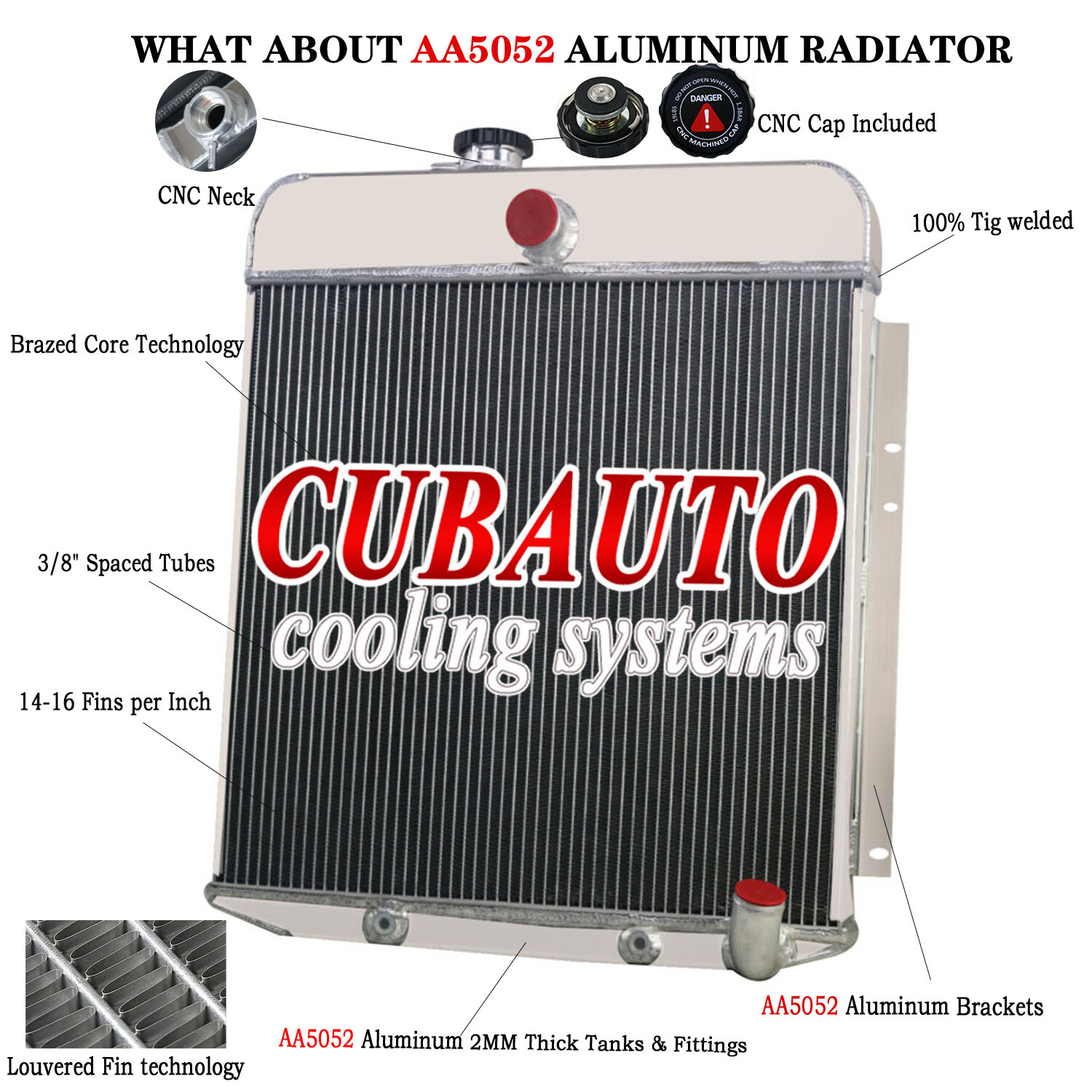 Aluminum 4 Rows Radiator For 1949 1950 Plymouth Deluxe Special Deluxe Suburban