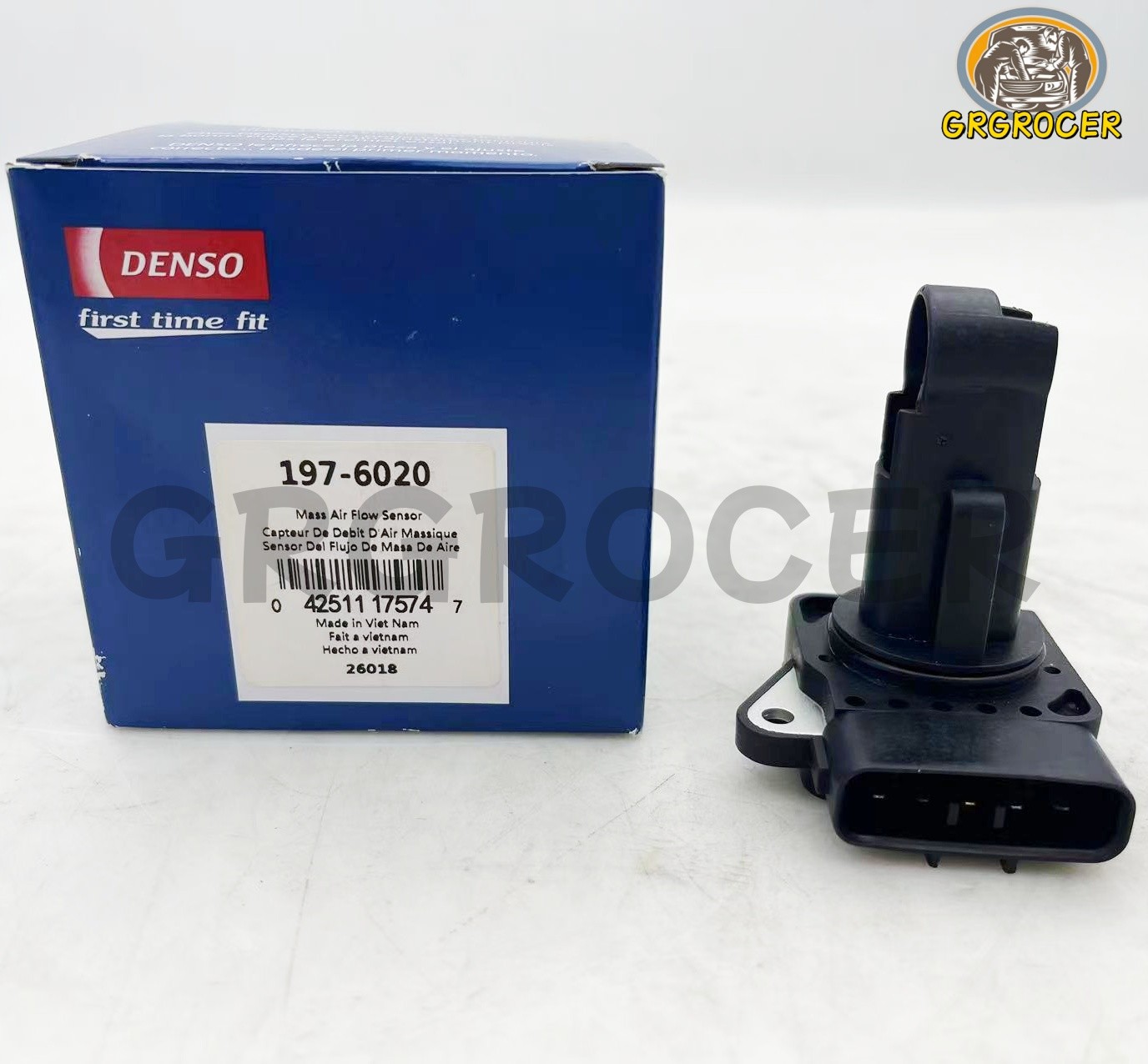 Denso 197-6020 Black Mass Air Flow Sensor For Lexus Mazda Scion Toyota Volvo