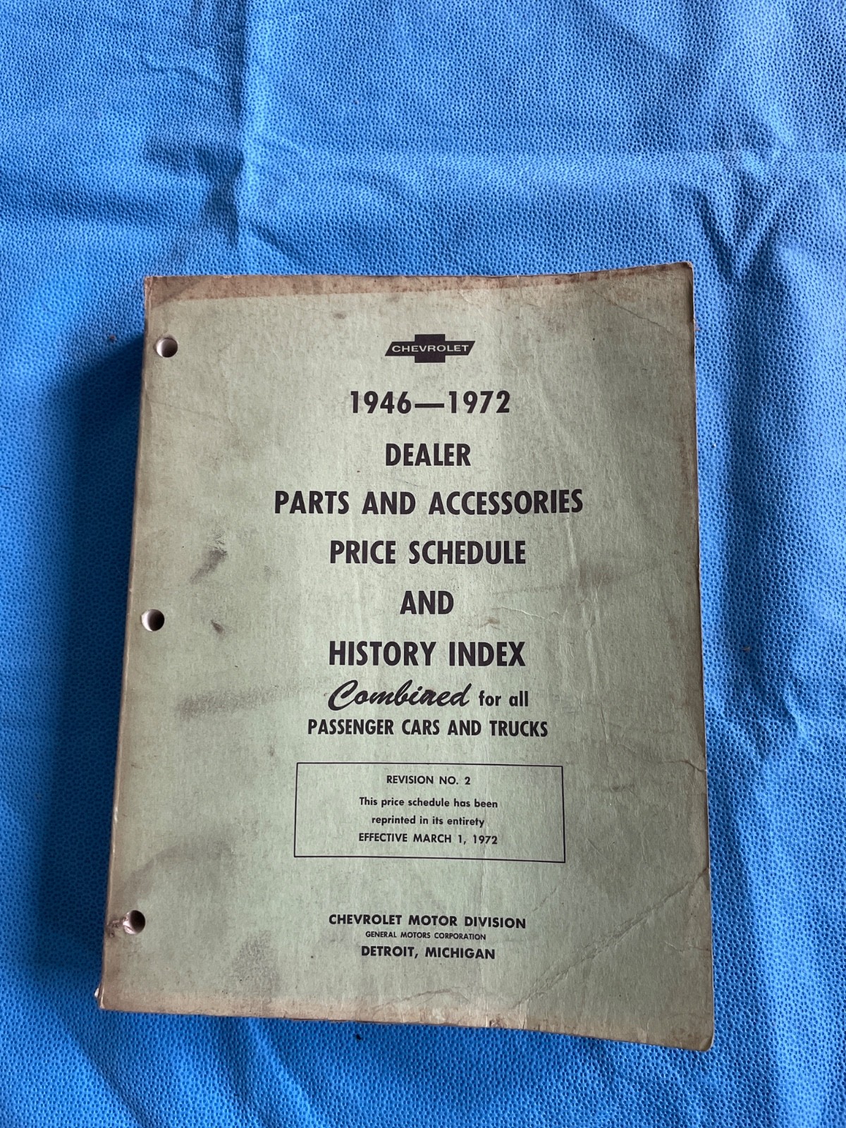 1946-1972 Chevrolet Parts and Accessories Price Schedule and History Index 1946-1972 Chevrolet Parts and Accessories Price Schedule and History Index