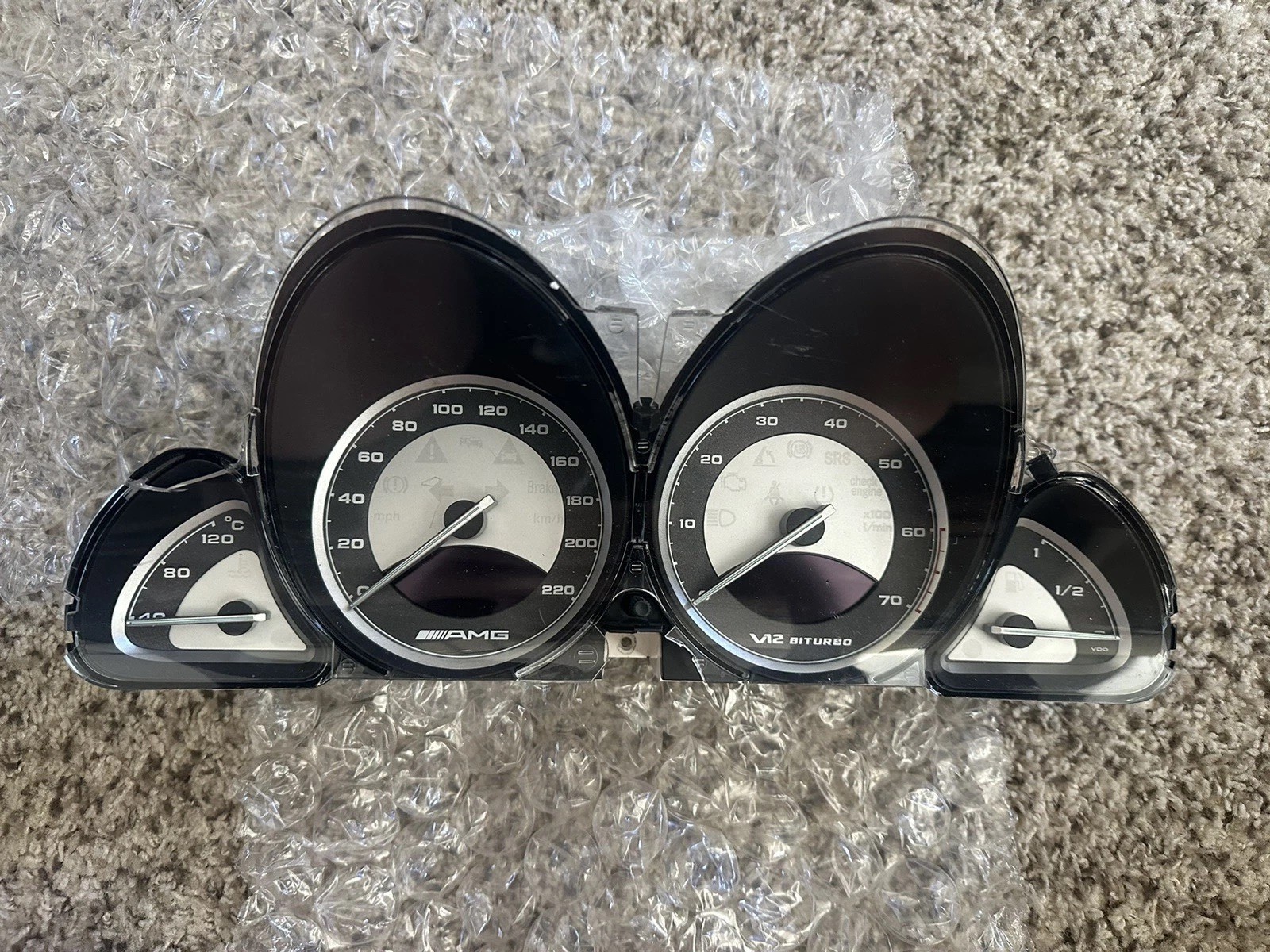 Mercedes Sl 600 V12 Biturbo Amg Cluster Speedometer Oem+ Spare Cluster /Parts Mercedes Sl 600 V12 Biturbo Amg Cluster Speedometer Oem+ Spare Cluster /Parts