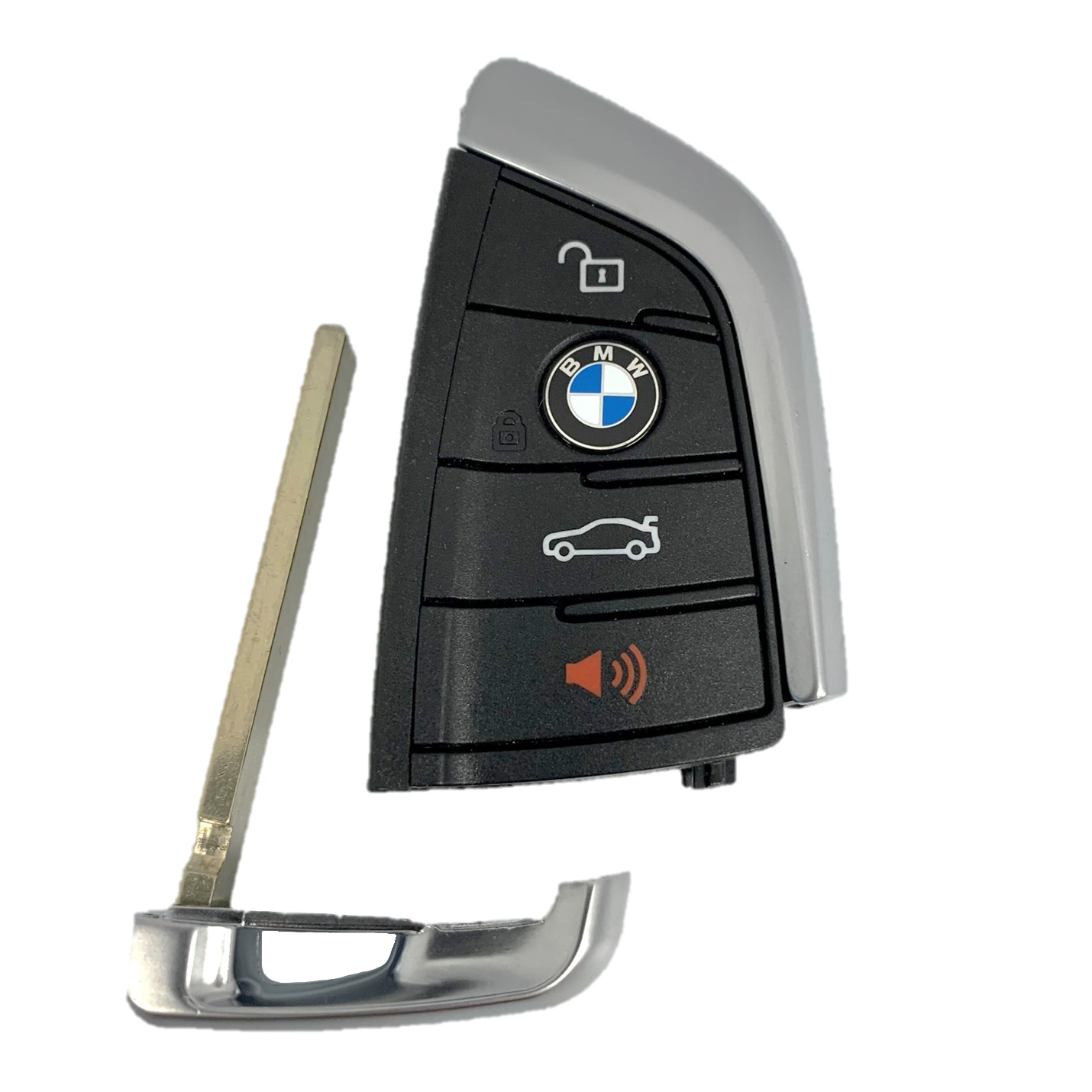 OEM BMW Remote Fob + Uncut Key Insert Black N5F-ID21A (SHP)