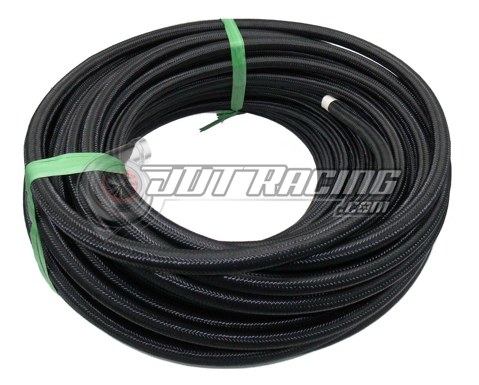 6AN AN6 Black Nylon Braided Stainless Steel PTFE Fuel Hose E85 20ft Length