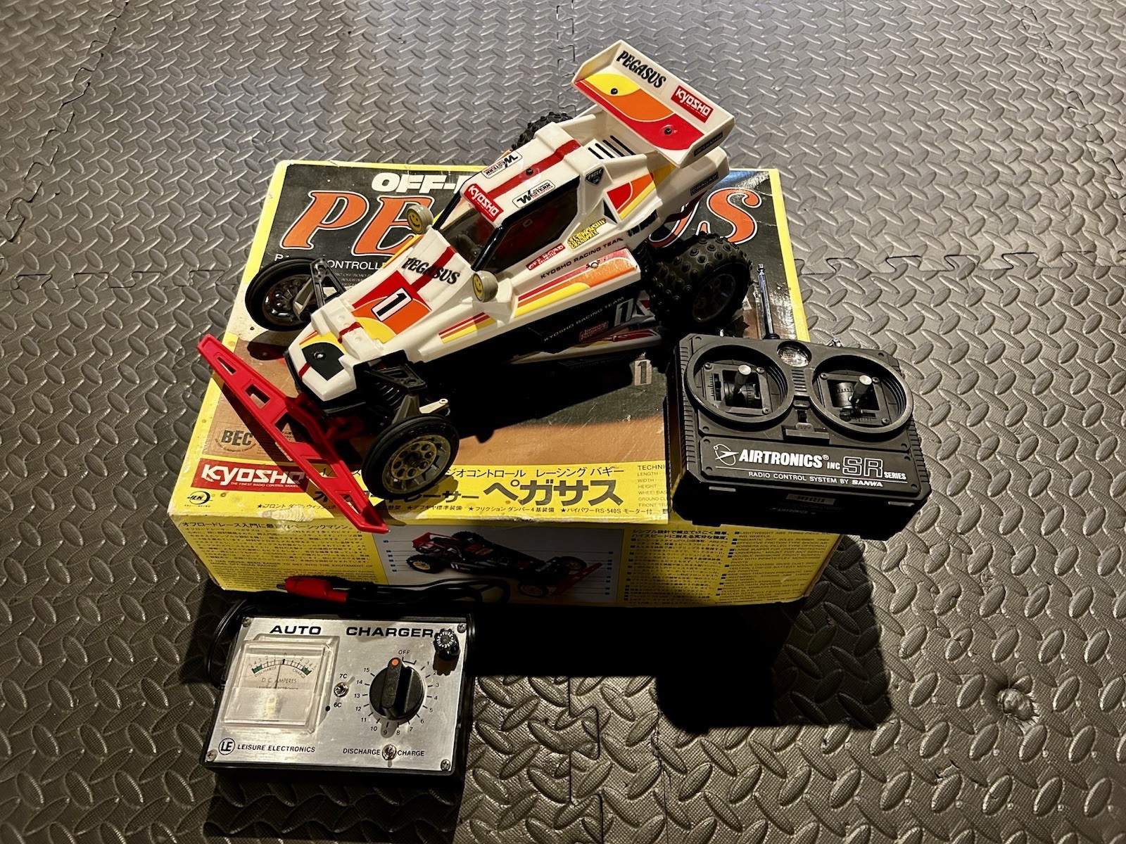 Kyosho Pegasus RC Car And Accessories 1:10 Scale Mid 80's In Original Box