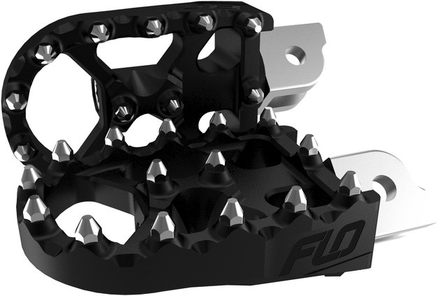 Flo Motorsports Moto Style Footpegs Black #FPEG-800-3 Harley Davidson