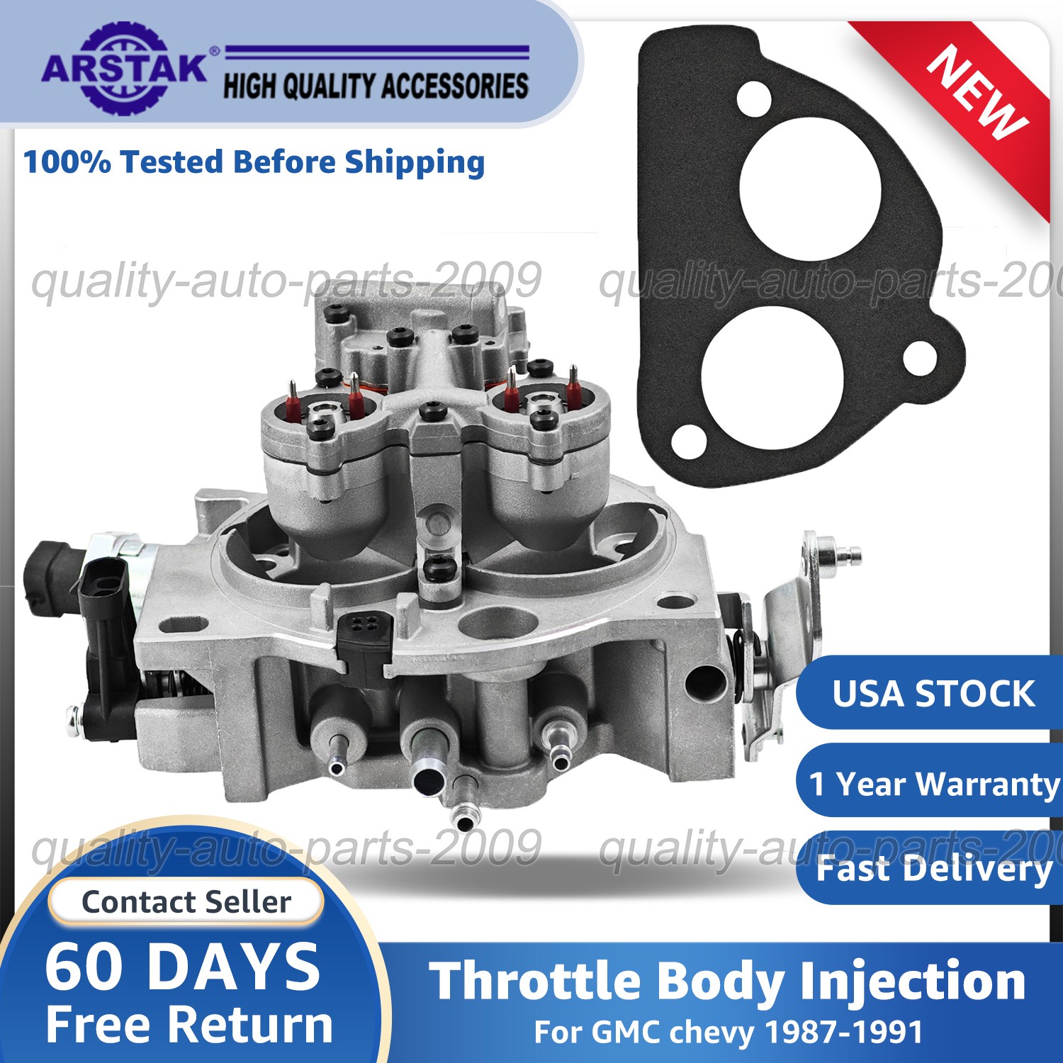 For Chevy Gmc 1987-90 350 5.7l Truck Silverado Tahoe Suburban Tbi Throttle Body