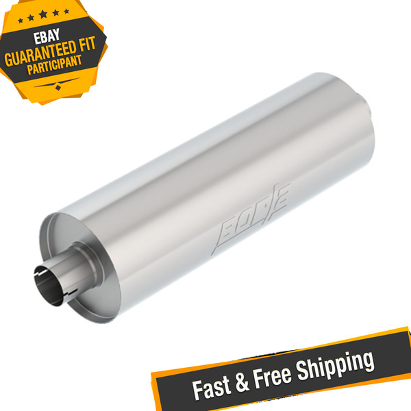 Borla 401158 Stainless Steel Round Touring Notched Gray Exhaust Muffler