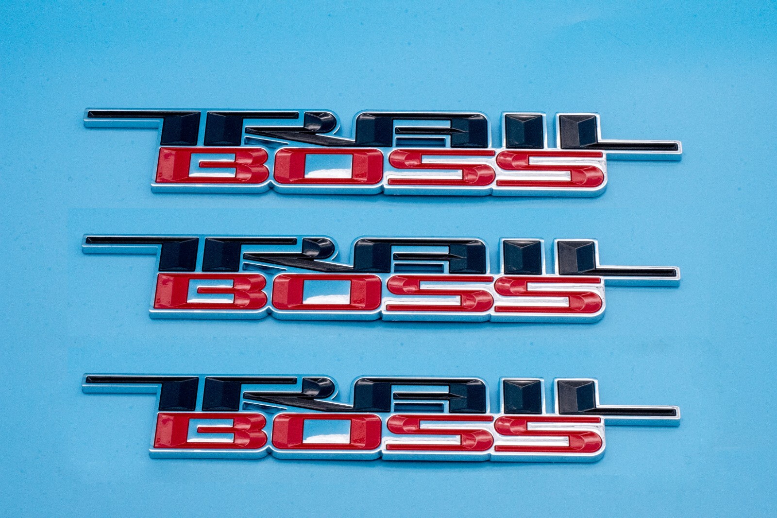 3 x Black Red 2000-2024 Silverado Z71 Trailboss Emblem Badge Nameplate 3 x Black Red 2000-2024 Silverado Z71 Trailboss Emblem Badge Nameplate