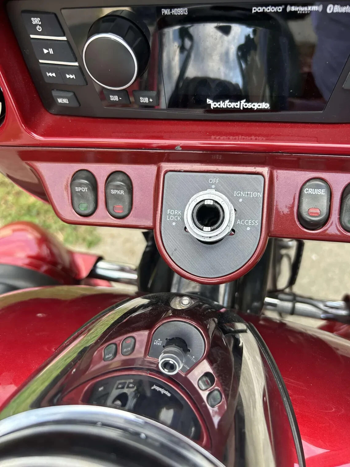 3D Printed Harley Davidson Ignition Switch Plate - Part # 71422-03