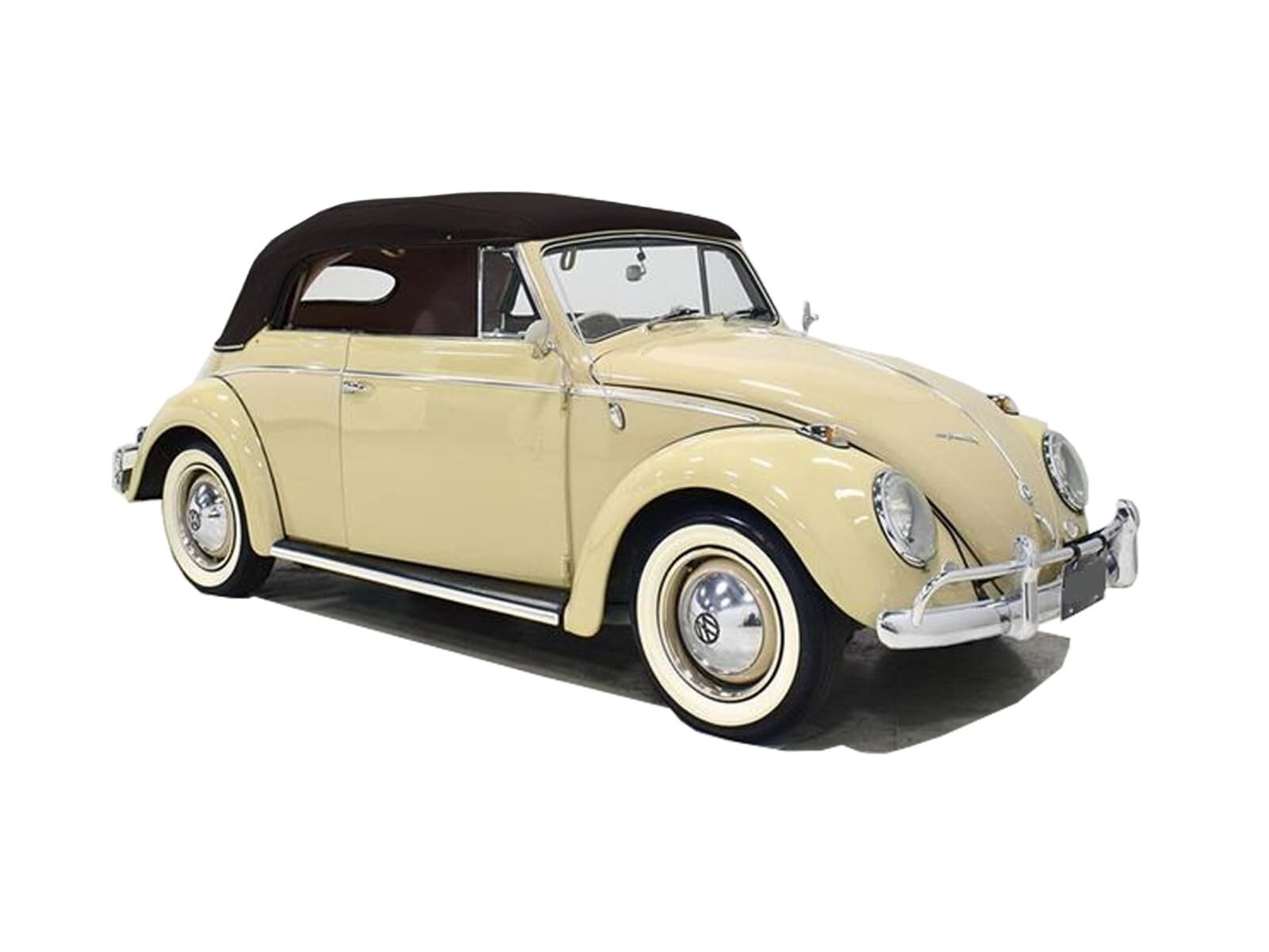 Fits 1973-1979 Volkswagen Beetle Convertible Top Black Canvas w/ Plastic