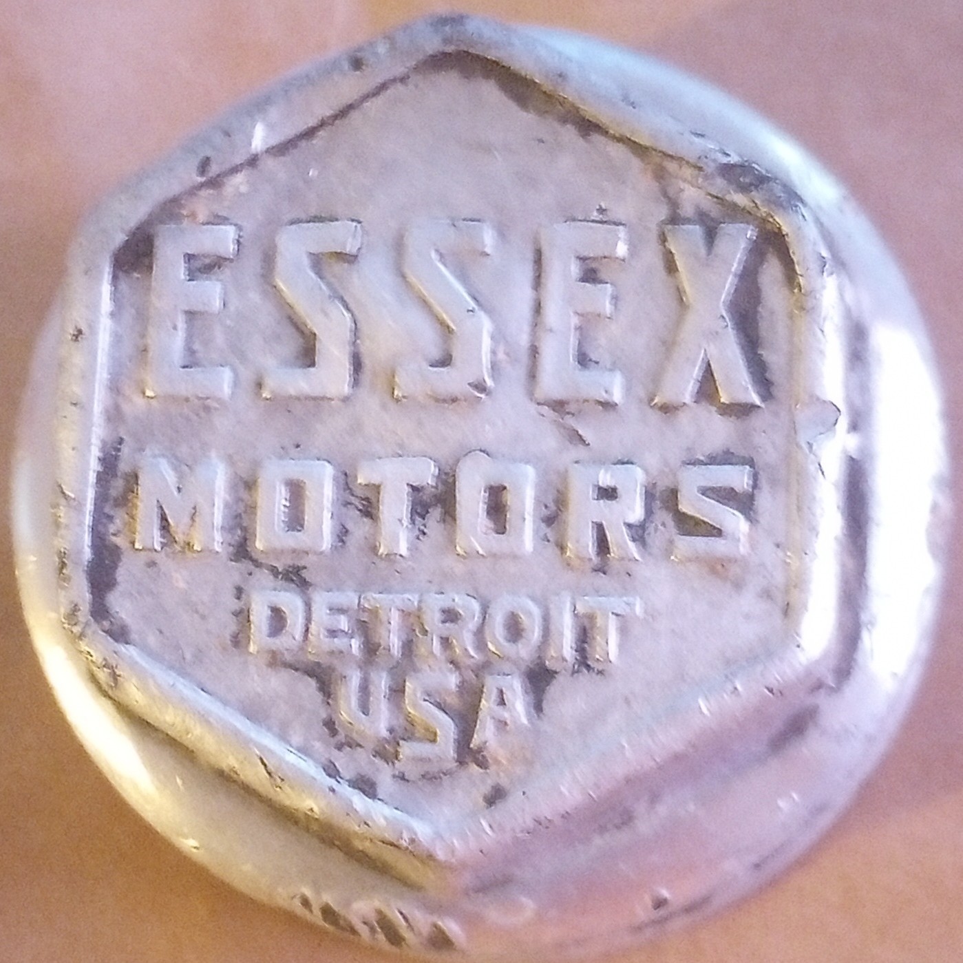 1927-28 Essex Motors Screw On Hubcap/Grease Cap Aluminum 1927-28 Essex Motors Screw On Hubcap/Grease Cap Aluminum