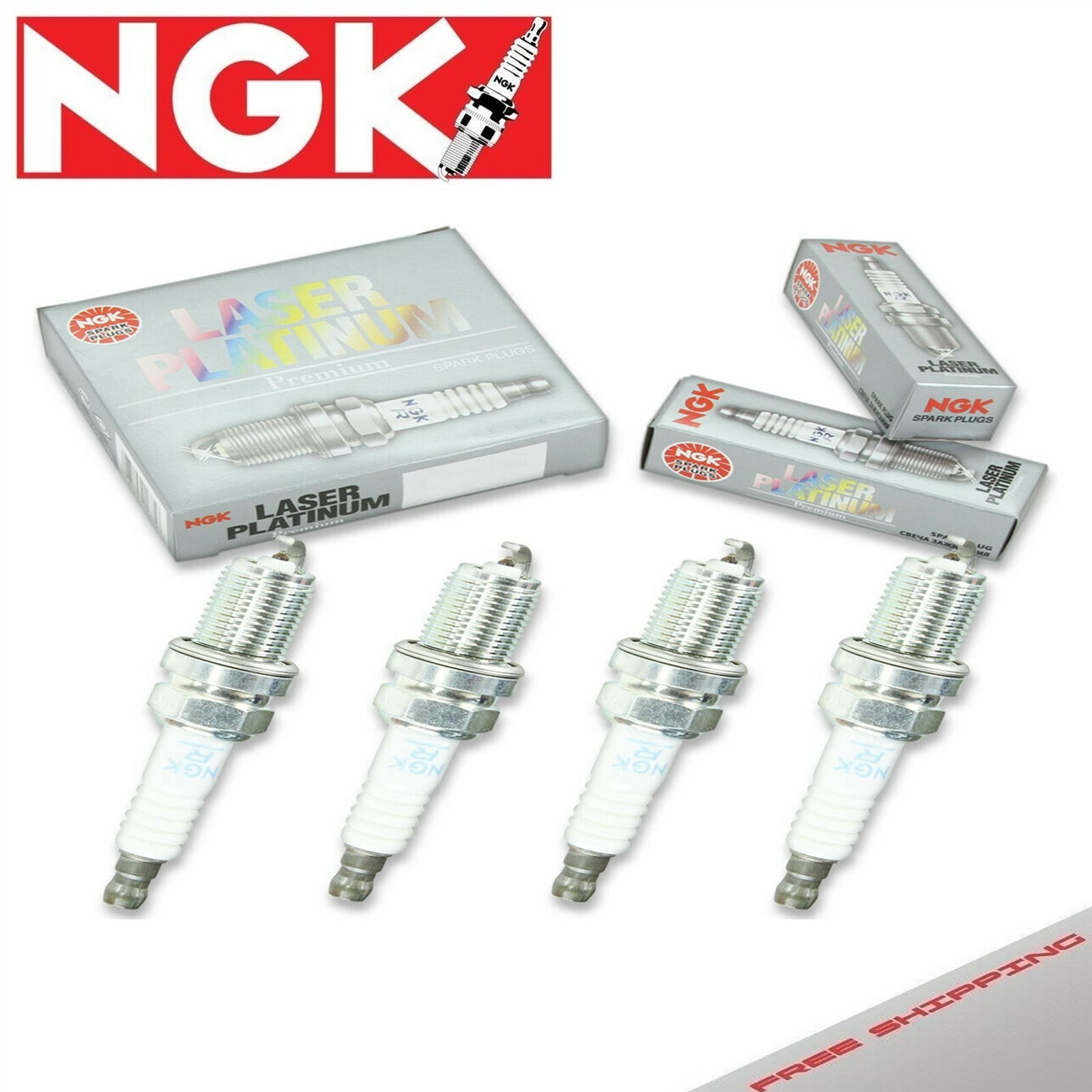 4 x Spark Plugs Made in Japan NGK Laser Platinum 1675 PFR7S8EG 1675 PFR7S8EG