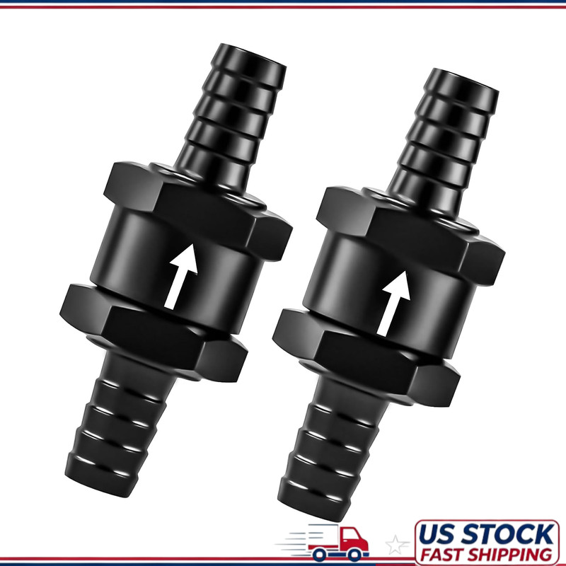 5/32 2PCS Aluminum Alloy One-Way Fuel Check Valve 5/32 2PCS Aluminum Alloy One-Way Fuel Check Valve