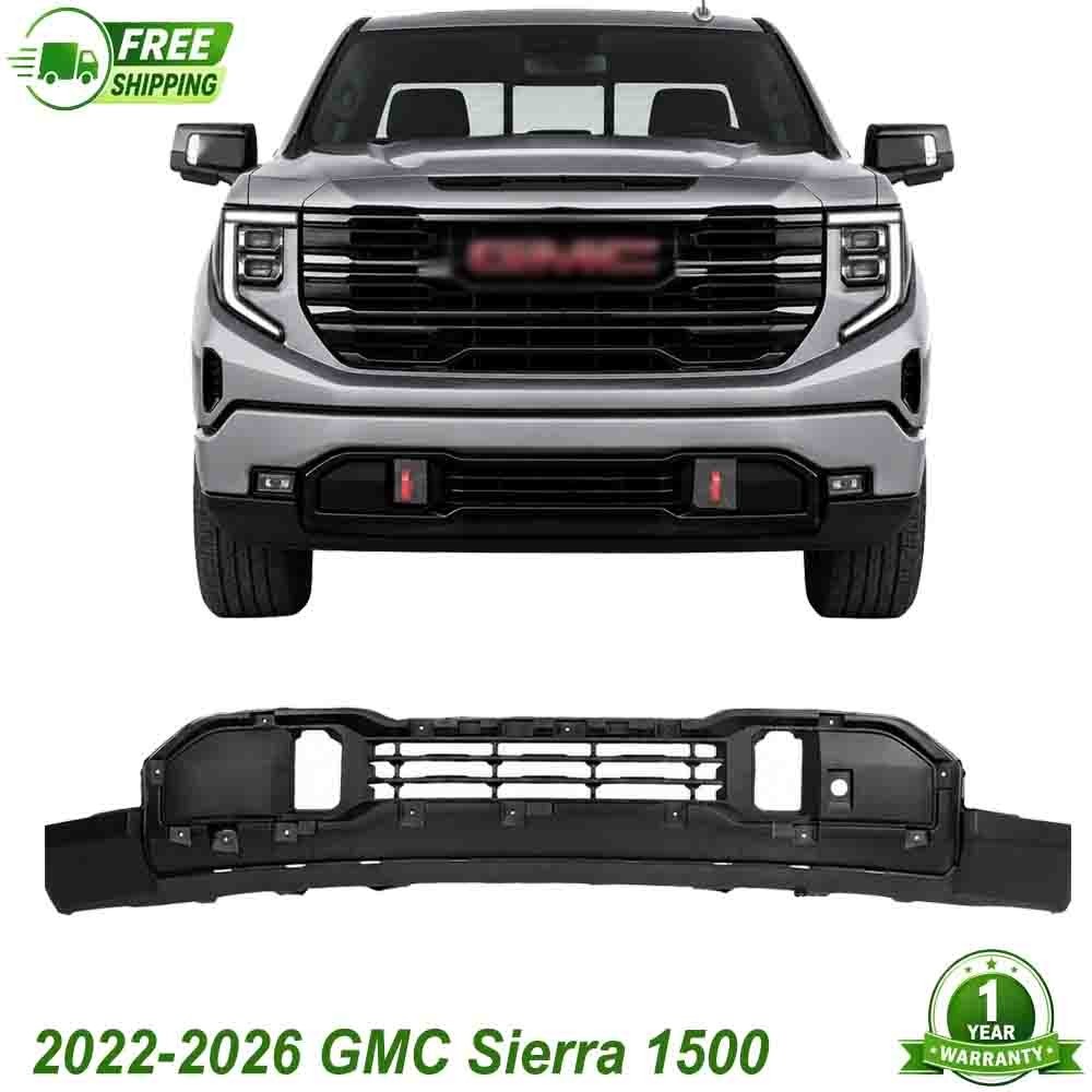 Front Bumper Lower Valance W/ Tow Hook Holes For 2022-2026 GMC Sierra 1500