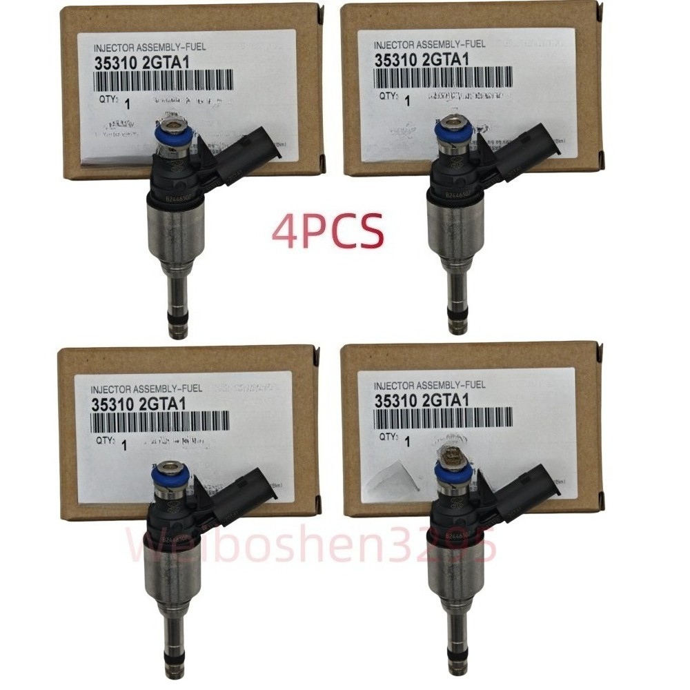 4X Genuine Fuel Injector for Hyundai SantaFe Genesis G70 Kia Sportage 353102GTA1