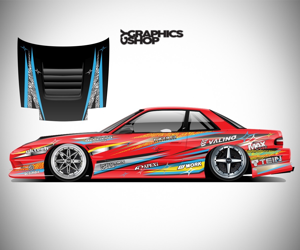 Out of place Livery Custom Racing Decals Drift Racing Door Banner JDM Side Out of place Livery Custom Racing Decals Drift Racing Door Banner JDM Side
