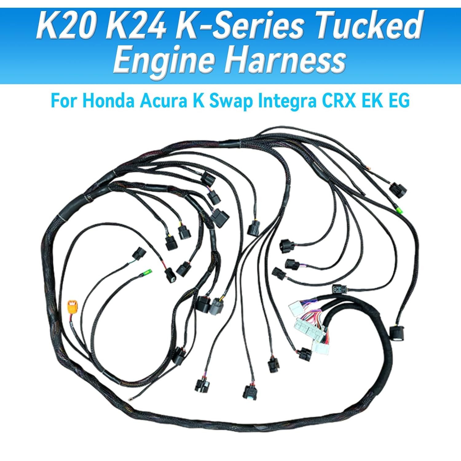 K20K24K-Series Tucked Engine Harness For Honda Acura K-Swap RSX Type S 2002-04/