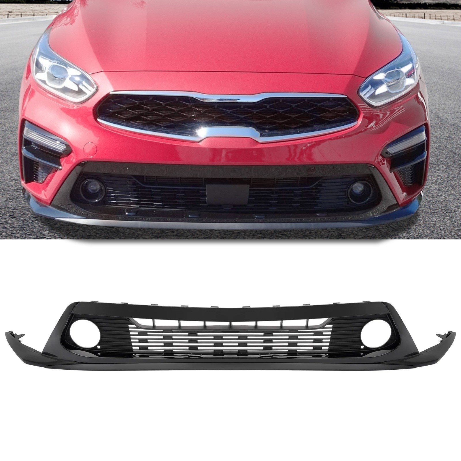 For Kia Forte 2019 2020 21 KI1015113 Black Front Grille Lower Grill Bumper Cover