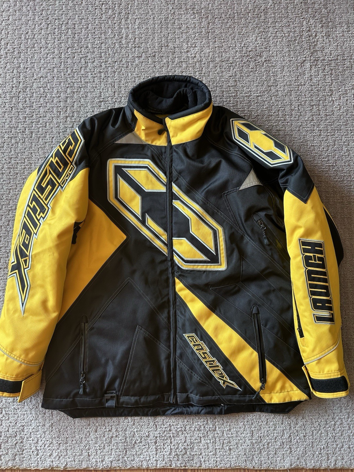 Castle x Launch Black and Yellow Snowmobile Jacket Men’s XXL Excellent Castle x Launch Black and Yellow Snowmobile Jacket Men’s XXL Excellent