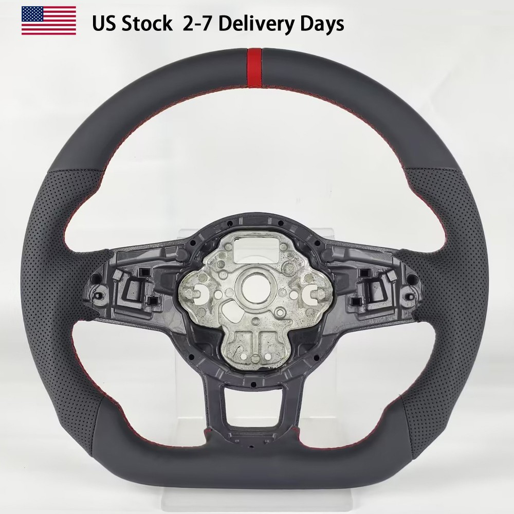 For Volkswagen Golf MK7 7.5 GTI R 2013-2020 Sport Flat Bottom Car Steering Wheel