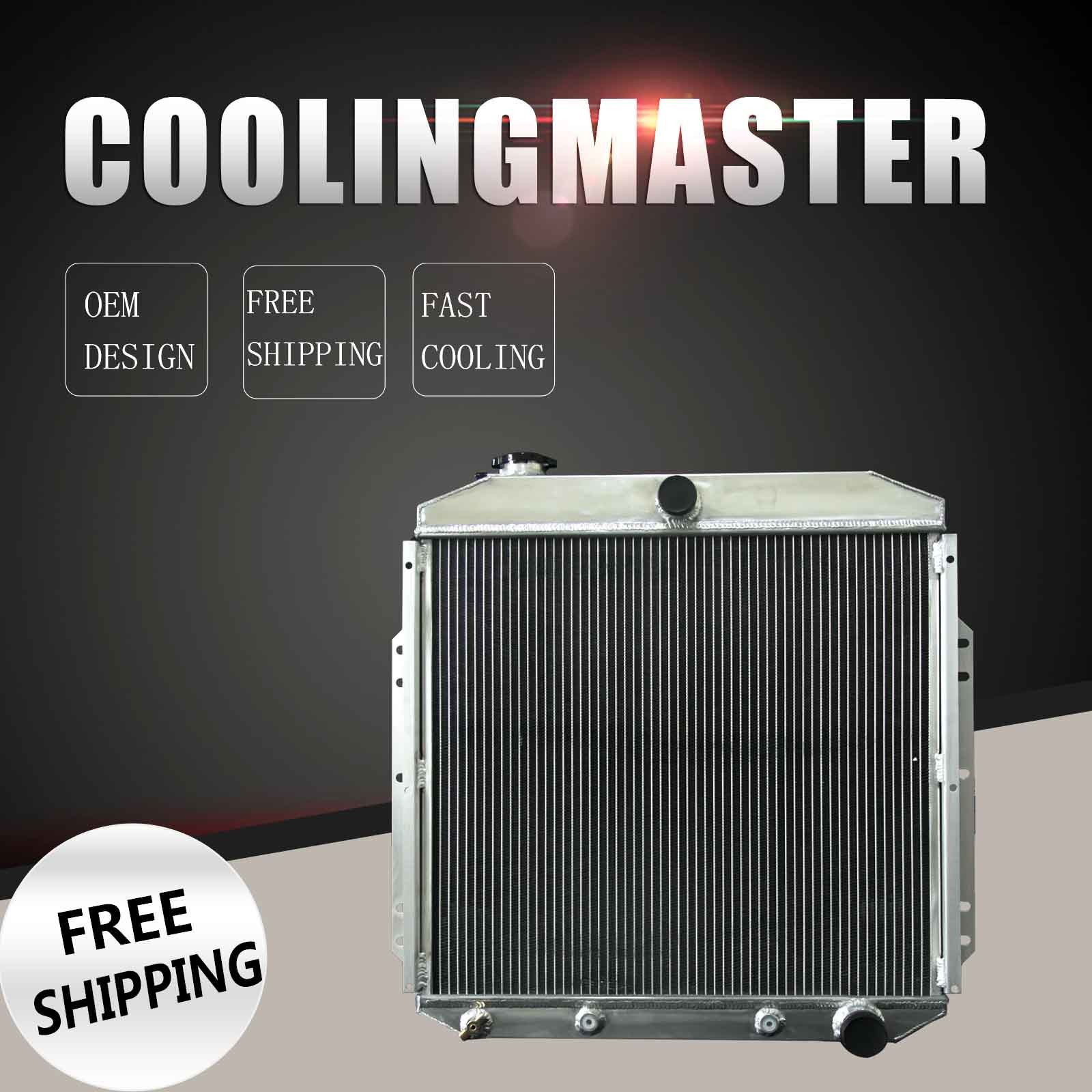 4 Row Aluminum Radiator For 1953-1956 Ford Pickup Truck F100 F250 F350 Chevy Eng