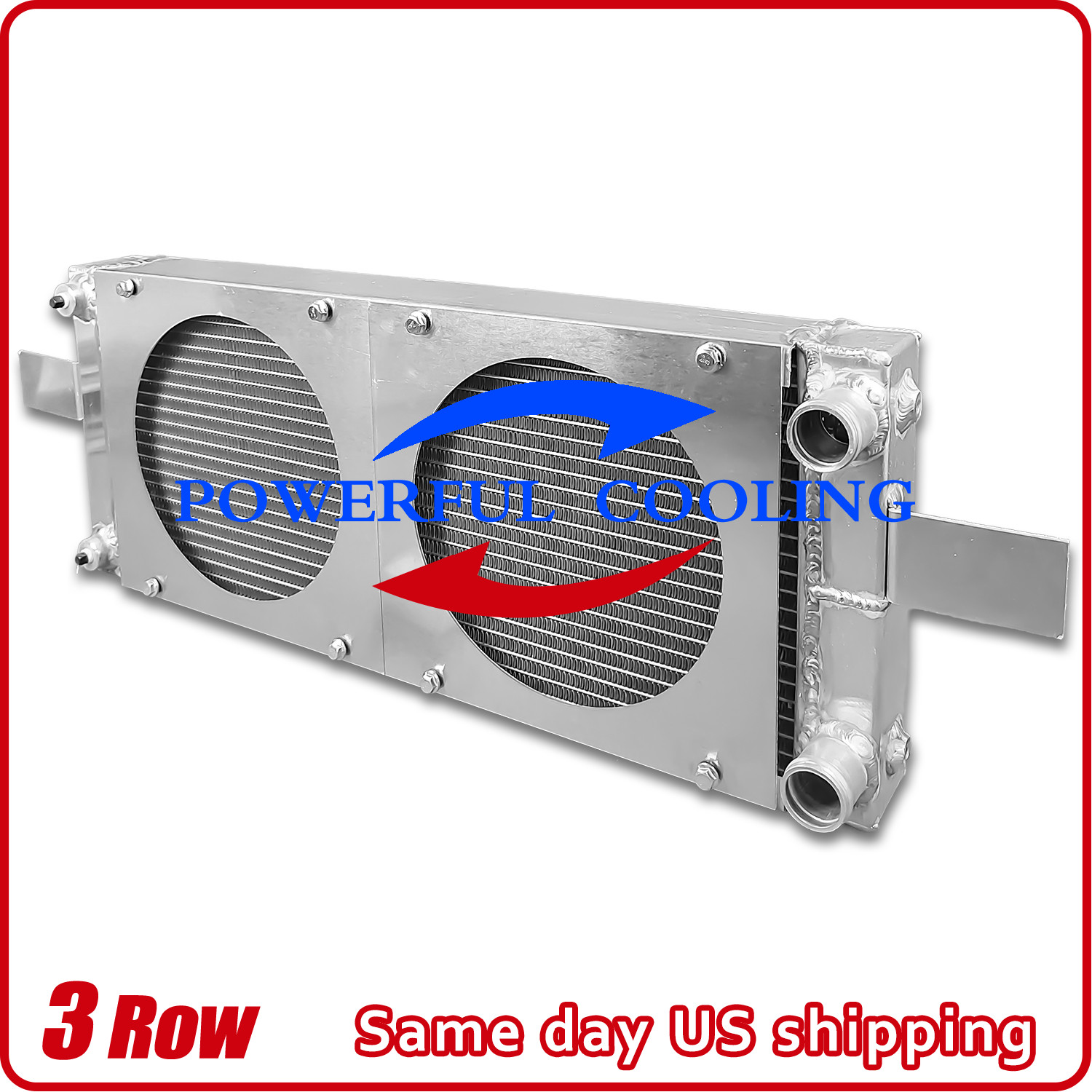 #RH249525 Universal Pocket Tucked Aluminum Radiator + Shroud For Honda Civic CRX