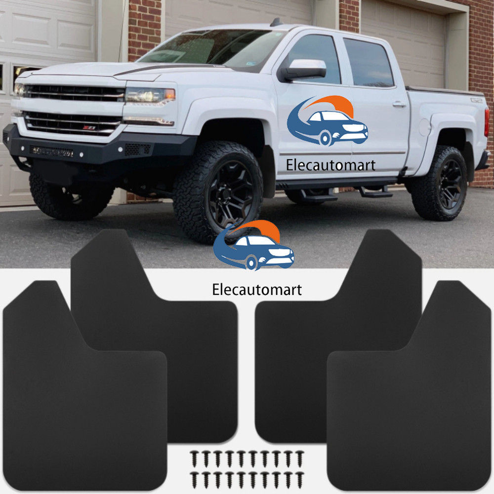 4Pcs Wide Rally Mud Flaps Splash Guards Mudguards For Chevrolet Silverado 1500