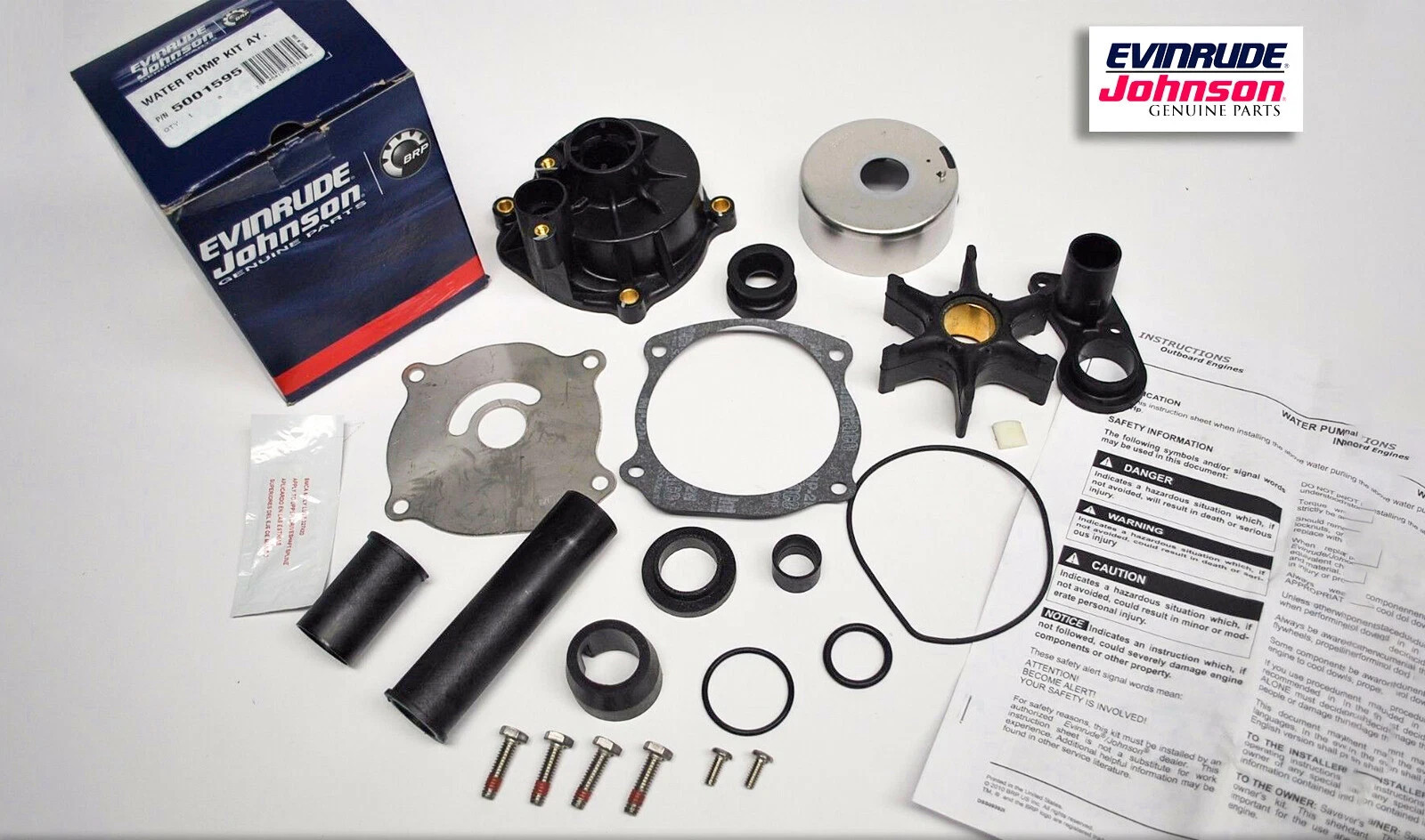 OEM New Johnson Evinrude  5001595 Outboard Water Pump Kit w Housing BRP/OMC