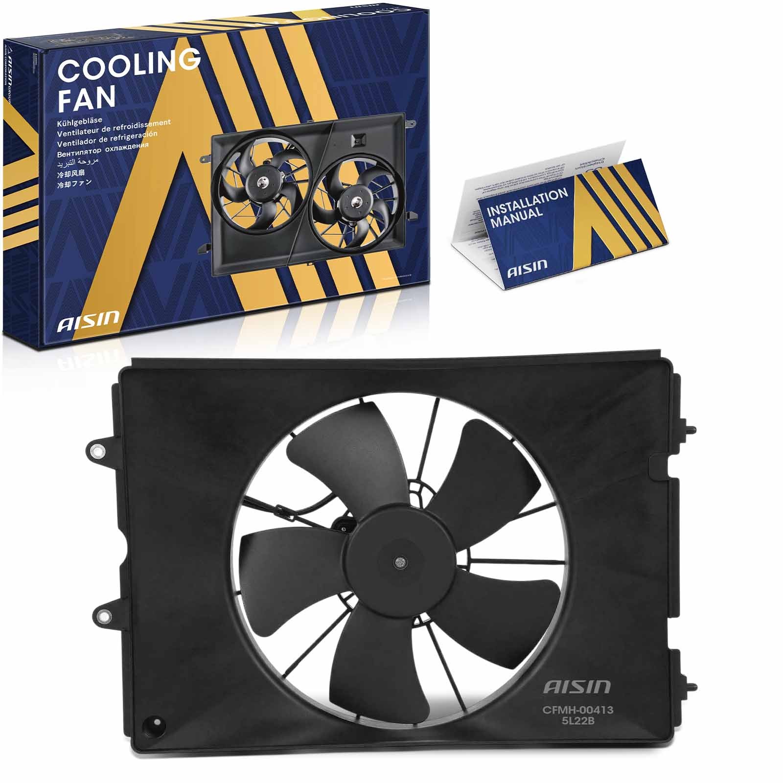 AISIN Radiator Cooling Fan Assembly for Honda Ridgeline 2006-2008 V6 3.5L AISIN Radiator Cooling Fan Assembly for Honda Ridgeline 2006-2008 V6 3.5L