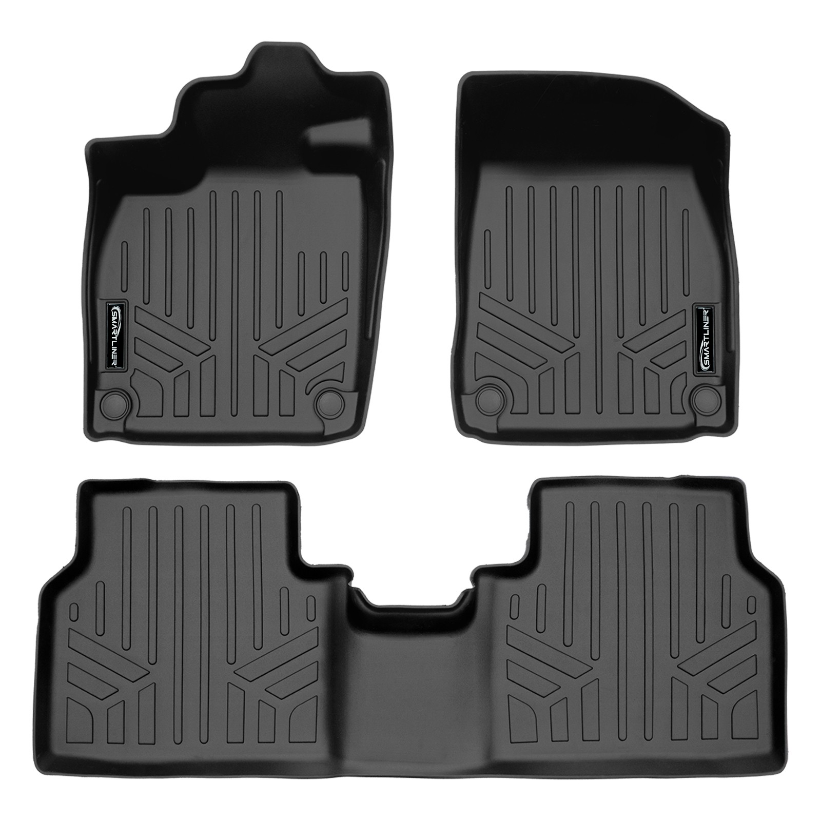 SMARTLINER SA0619/B0619 Front/Rear BLACK Floor Liners for VW ID.4