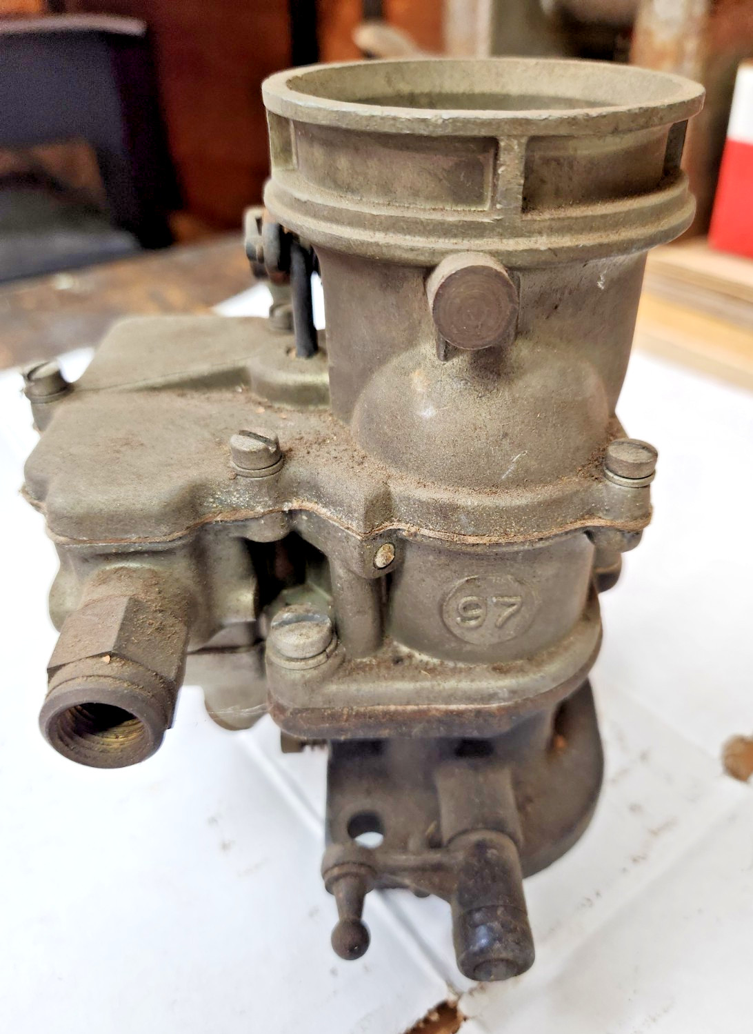 VINTAGE ORIGINAL STROMBERG 97 2 BARREL CARBURETOR FLATHEAD FORD MERCURY