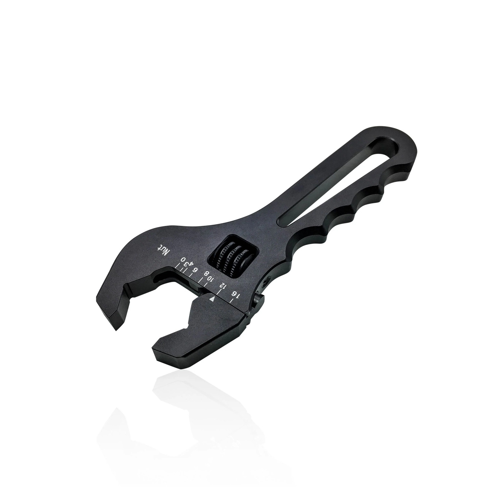 NGR Performance AN Adjustable Wrench (3AN-16AN) Spanner Wrench Aluminum (Black)
