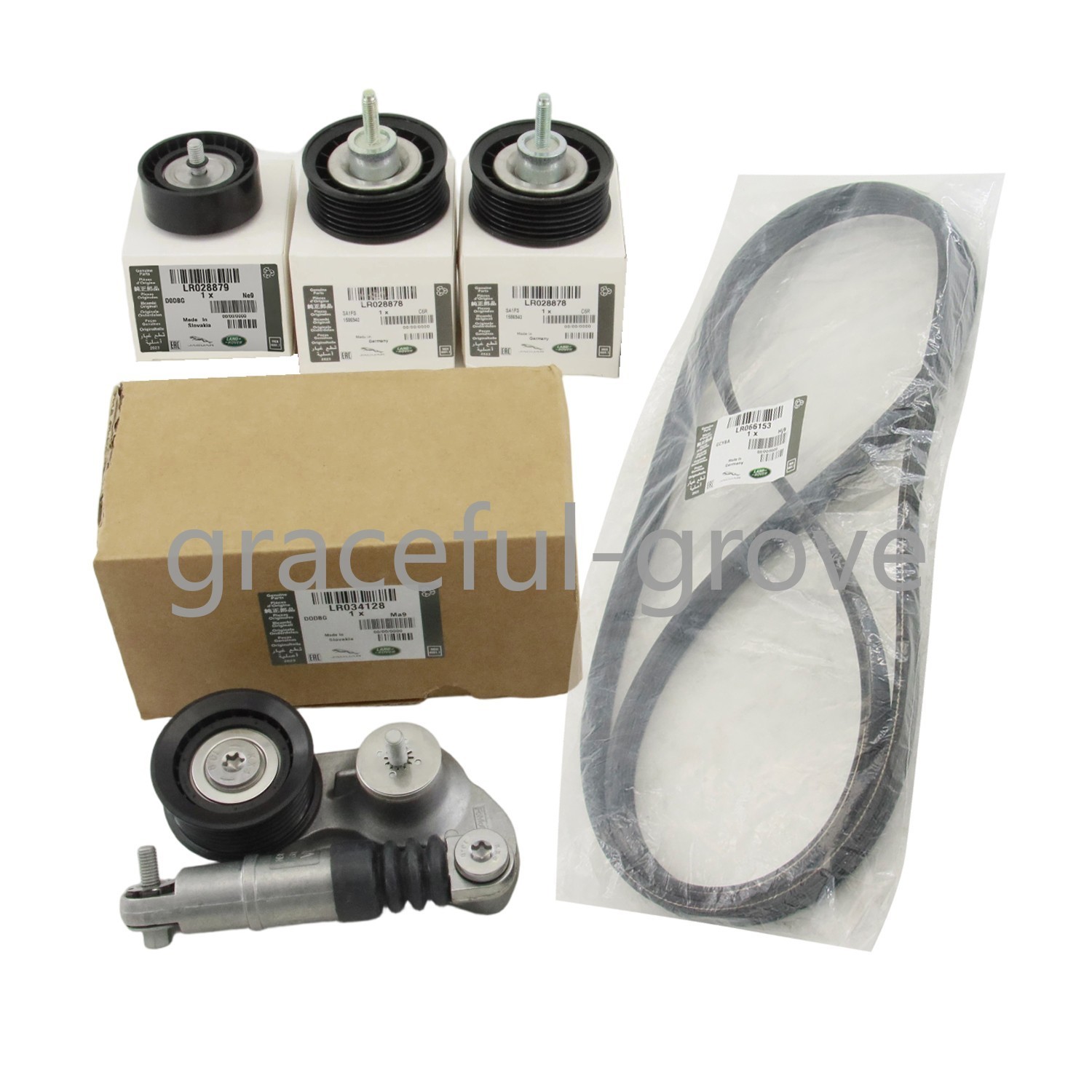 OEM Drive Belt Tensioner Idler Pulley Kit For 2012-2017 Range Rover Evoque 2.0L