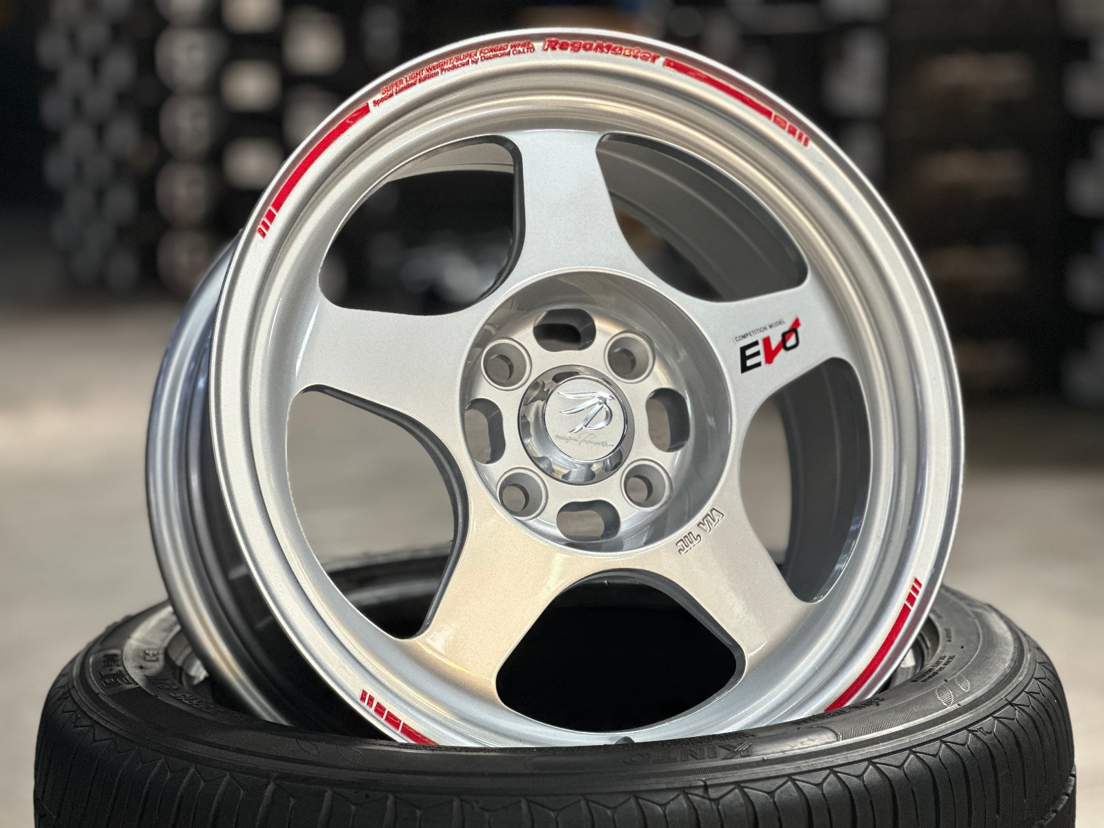 New 15x7 ET35  XOX EVO Regamaster SILVER Rim Honda Fit Jazz 4x100 (4 Wheel)