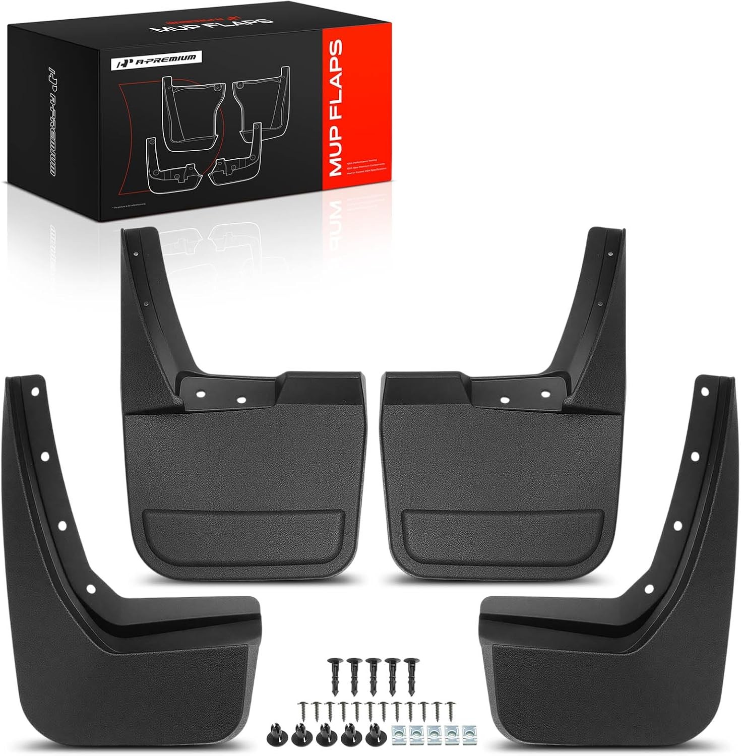 A-Premium Black Mud Flaps Compatible with 2018-2022 Lincoln Navigator