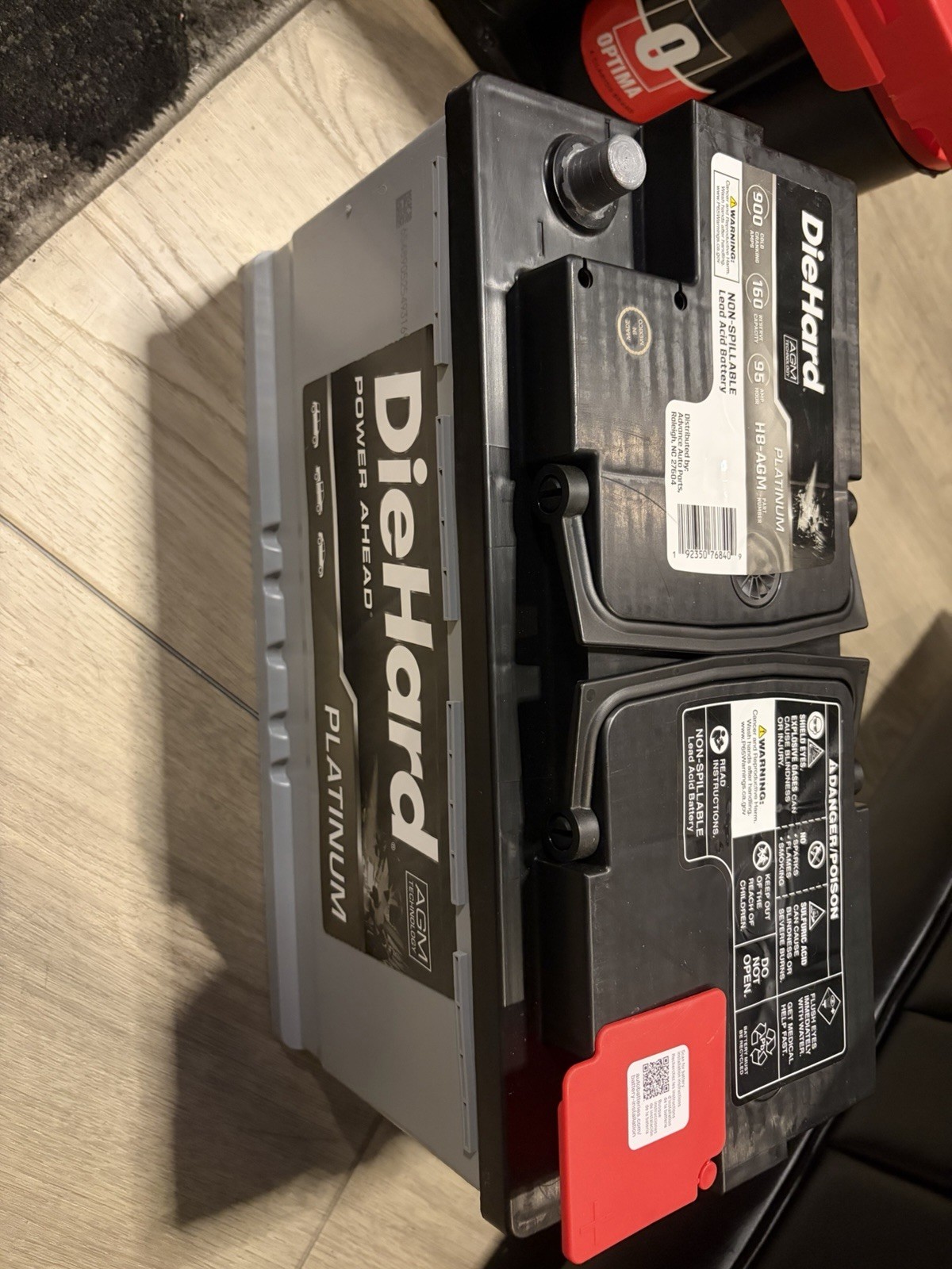 DieHard Platinum AGM Battery H8 900 CCA 1000 CA 160 Minute Reserve Part # H8-AGM