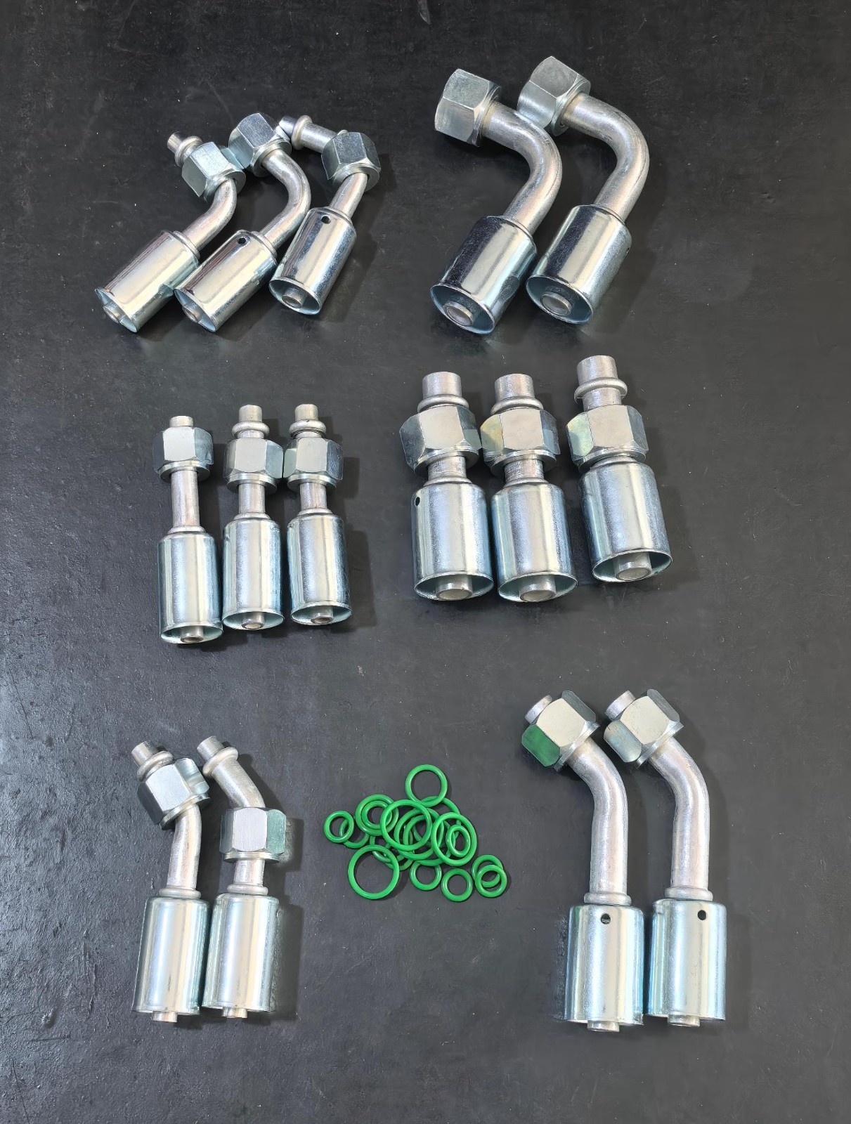 Aluminum A/C Beadlock Fittings O-rings Kit for #6 #8 & #10 Standard Hoses Aluminum A/C Beadlock Fittings O-rings Kit for #6 #8 & #10 Standard Hoses