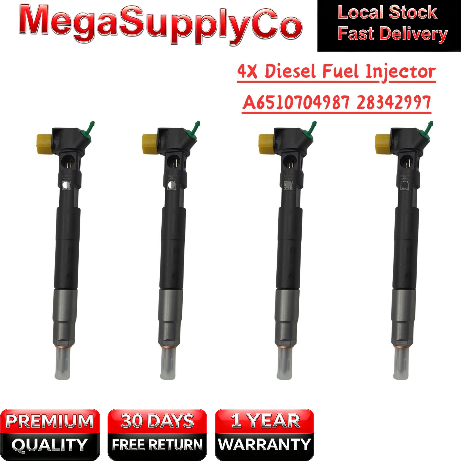 4X Diesel Fuel Injector A6510704987 28342997 A6510700587 For Mercedes Sprinter