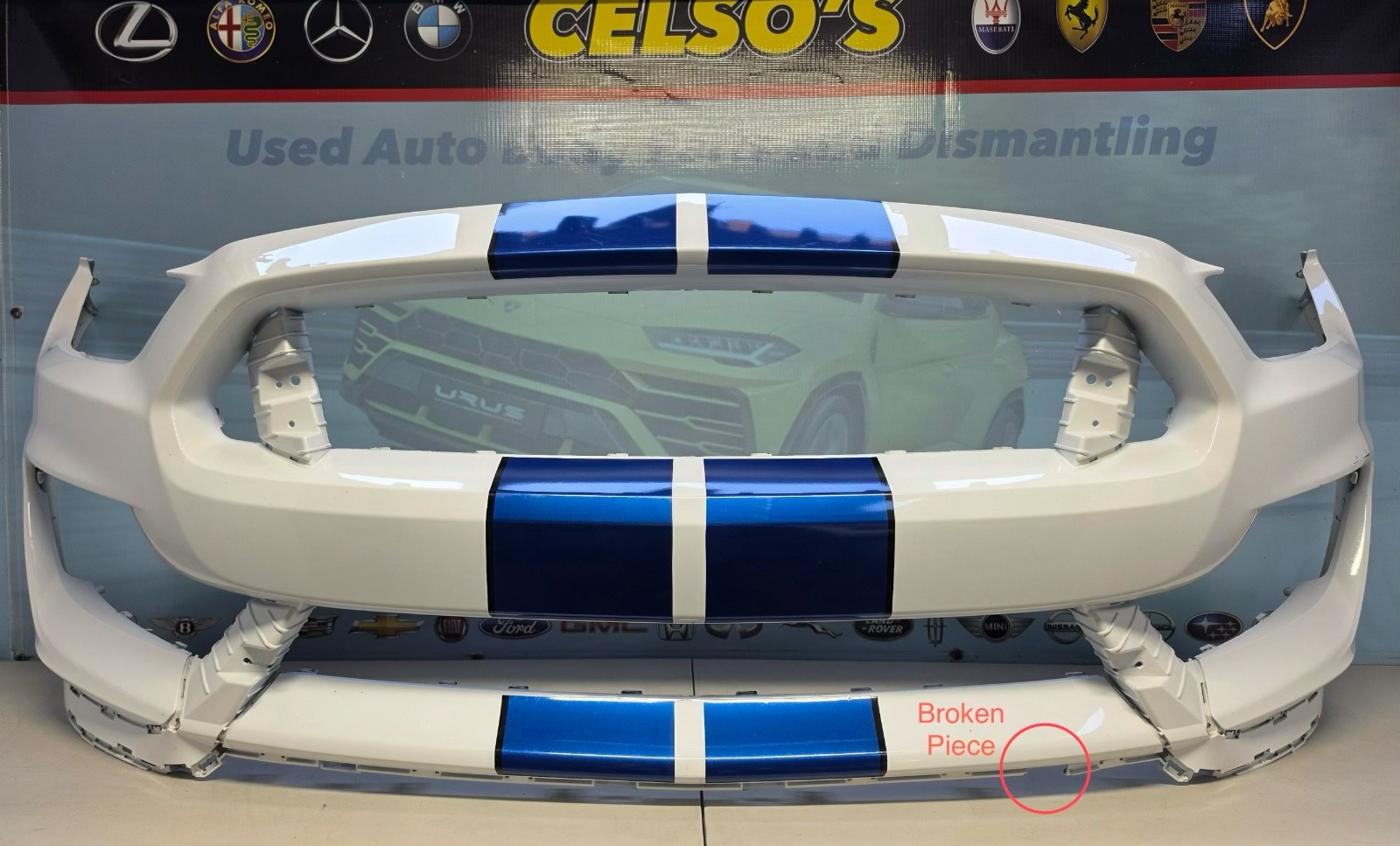 2015-2020 FORD MUSTANG SHELBY GT350, GT350R FRONT BUMPER COVER OEM USED