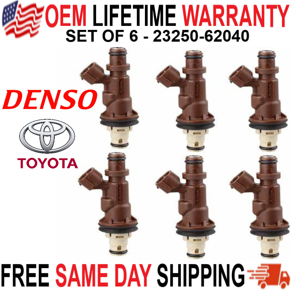 Genuine Denso x6 Fuel Injectors for 1999-04 Toyota Tacoma Tundra 4Runner 3.4L V6