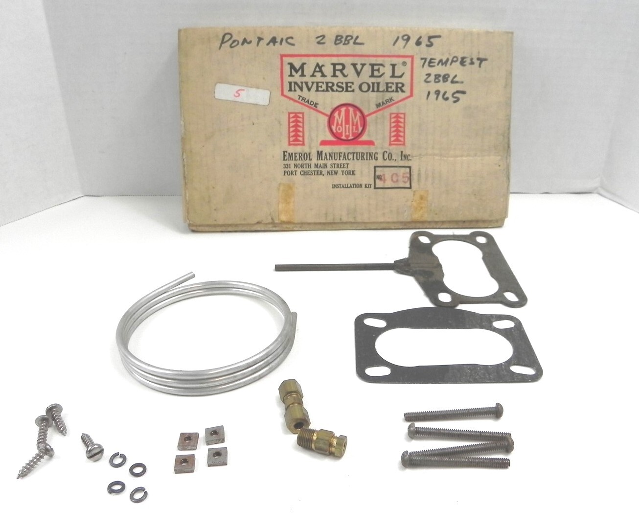 VINTAGE 1965 PONTIAC TEMPEST MARVEL INVERSE OILER INSTALLATION KIT #405 NOS VINTAGE 1965 PONTIAC TEMPEST MARVEL INVERSE OILER INSTALLATION KIT #405 NOS