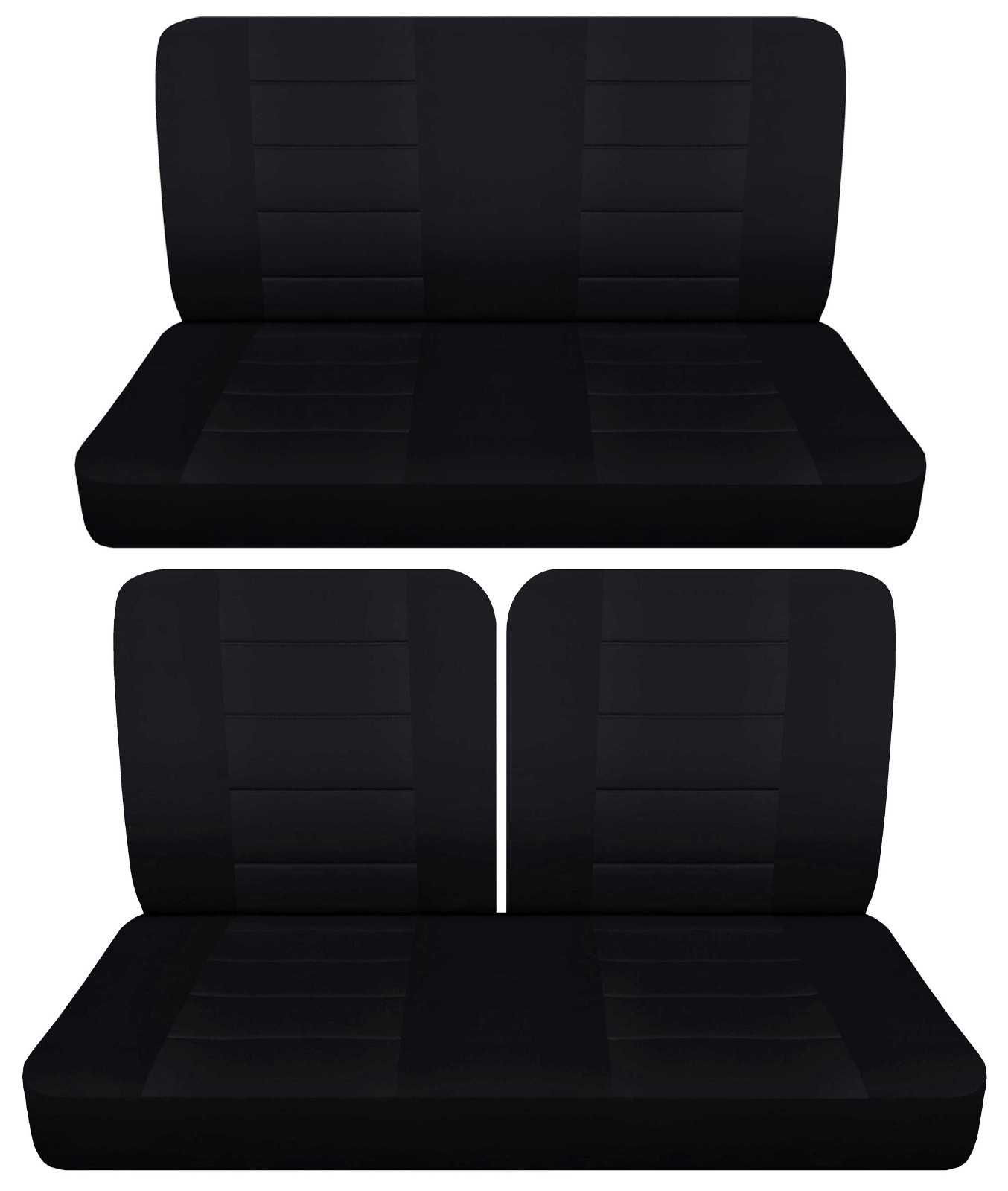 Fits 1961 to 1967 Buick Skylark 2Door Front 50-50 top and Rear bench seat covers