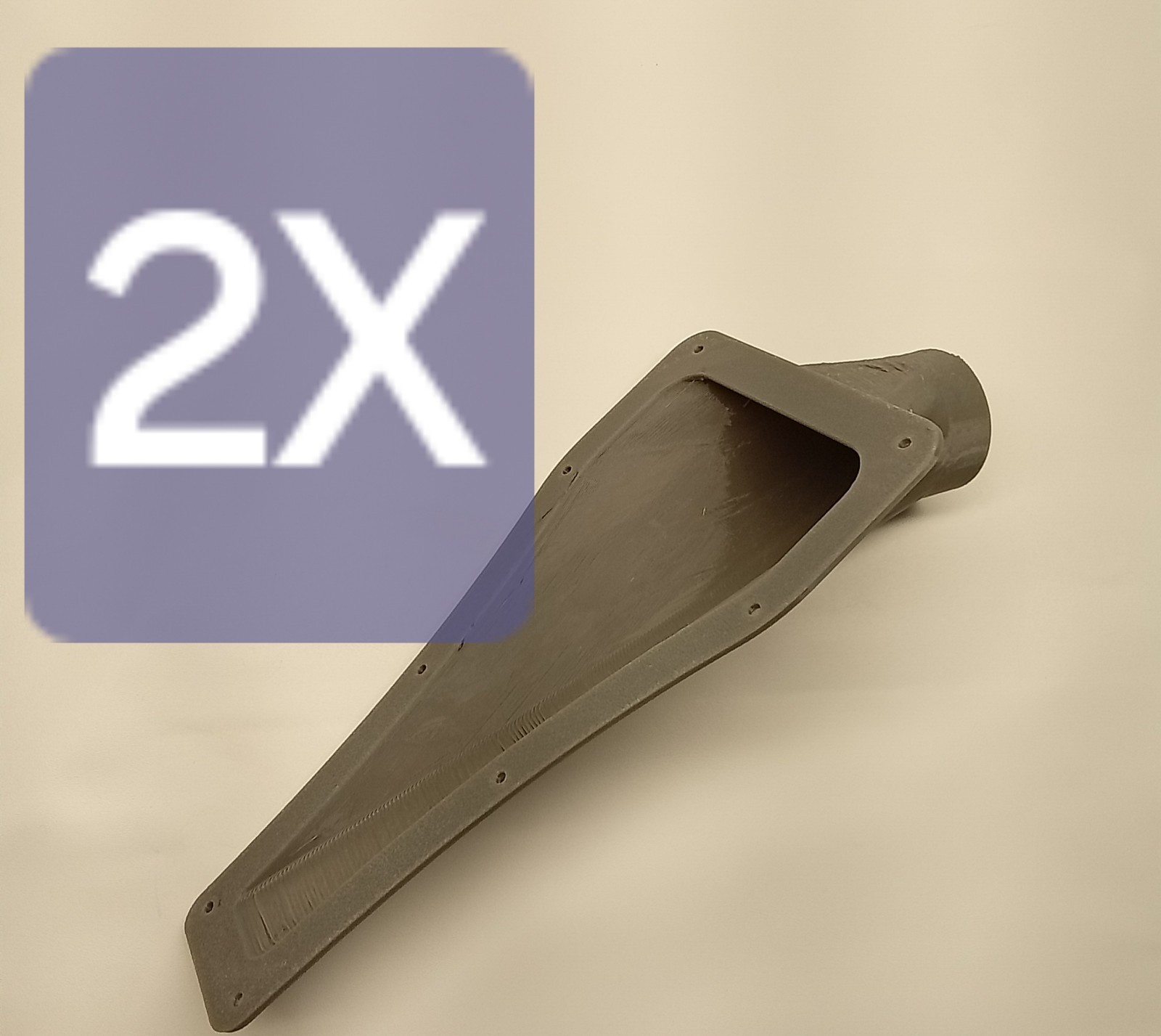1.5 in Universal NACA Duct Air Scoop Inlet Flat Mount Hood Panel Round Pair 2 ct
