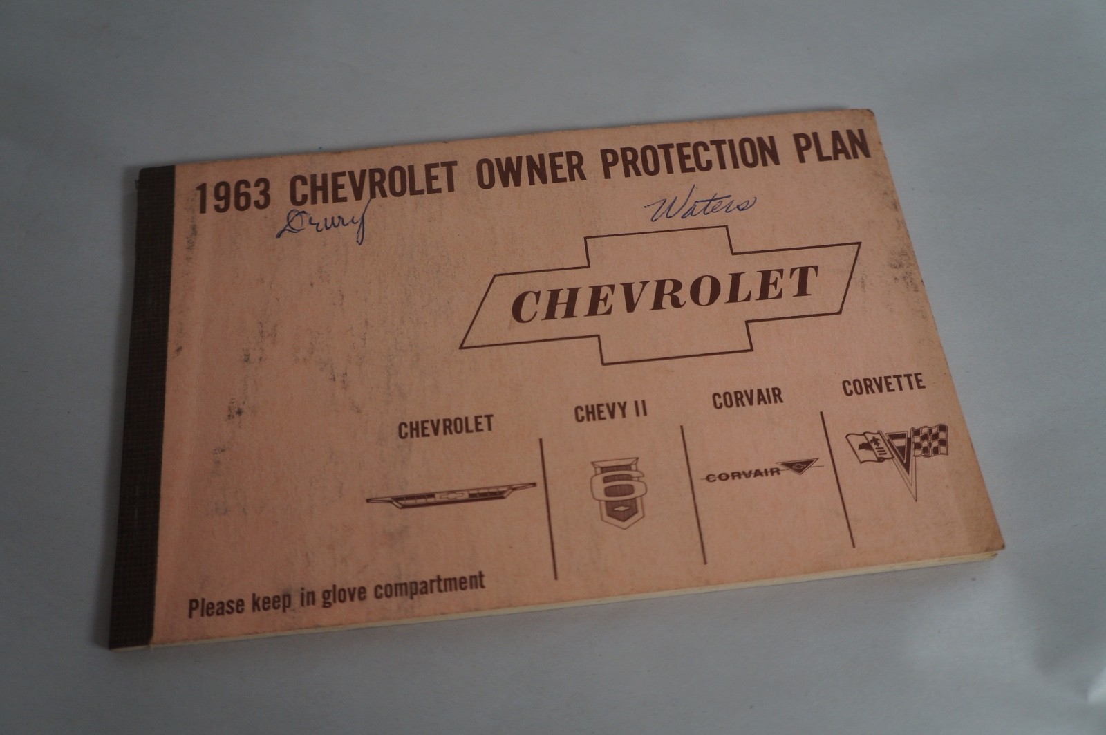 1963 OEM Chevrolet Corvette Impala II Protection Plan Manual + Card