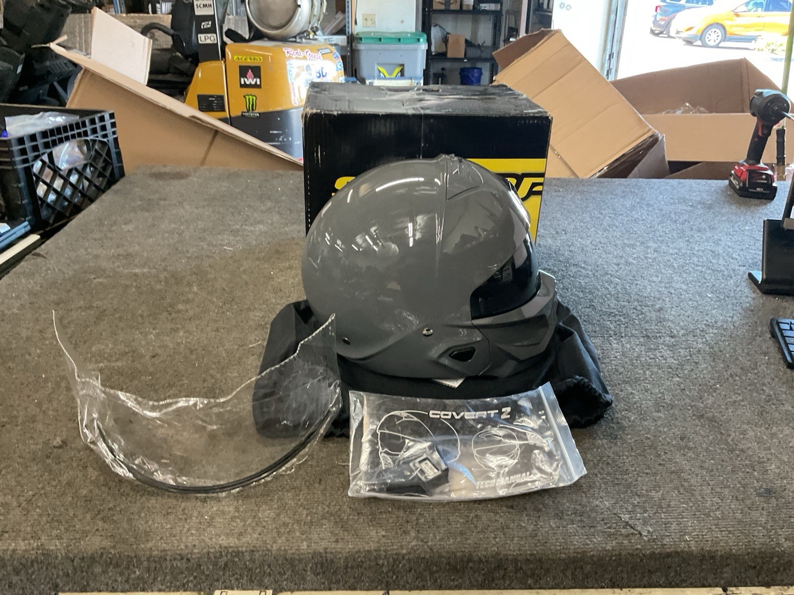 Scorpion Exo Covert 2 Open Face Helmet Cement Gray Extra Small CV2-0042 Scorpion Exo Covert 2 Open Face Helmet Cement Gray Extra Small CV2-0042
