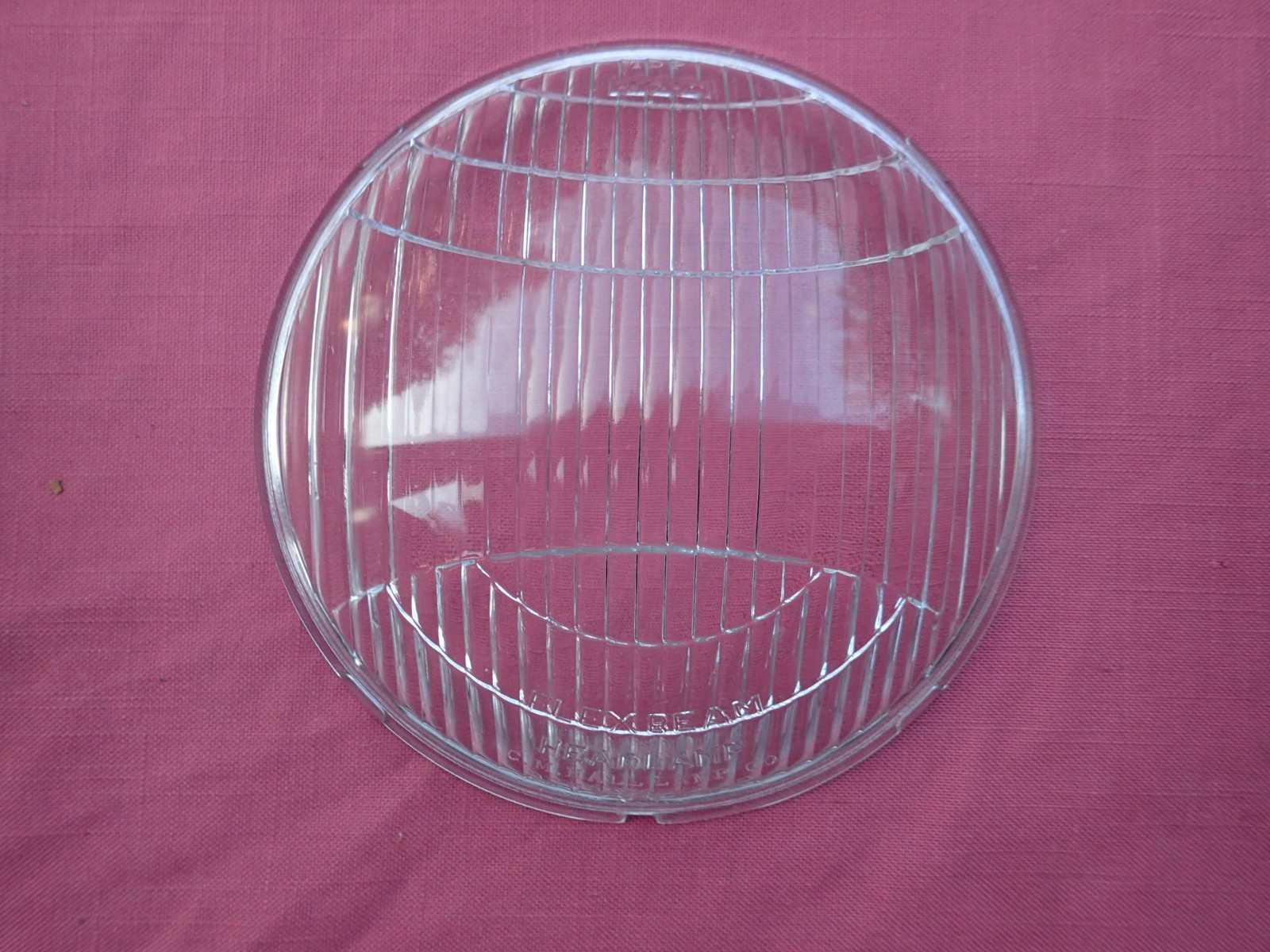 1935-36 Lincoln, 1934 Dodge Flexbeam headlight lens, RH, NOS