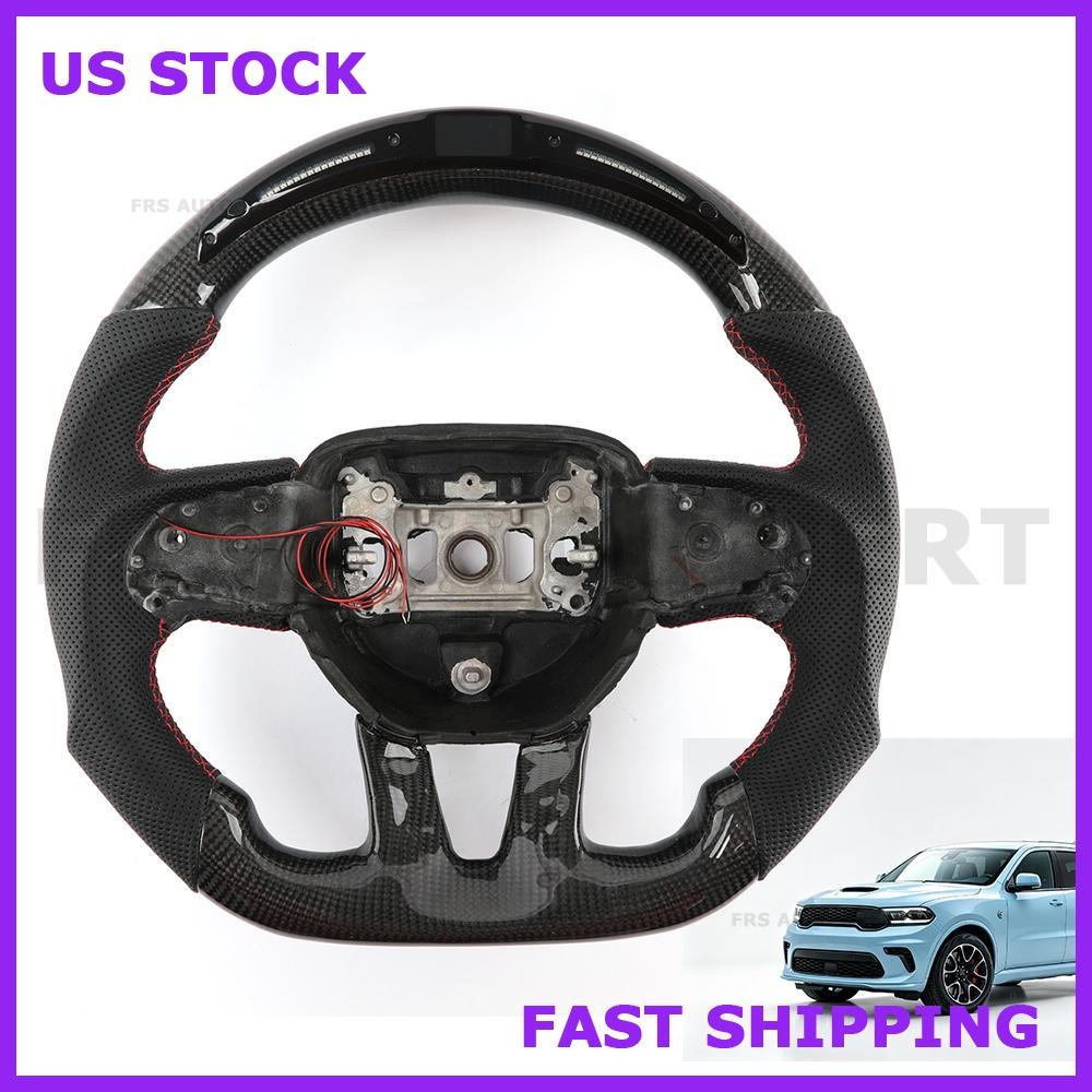 NEW LED Carbon Fiber Steering Wheel For Dodge Charger Durango SRT 15-23